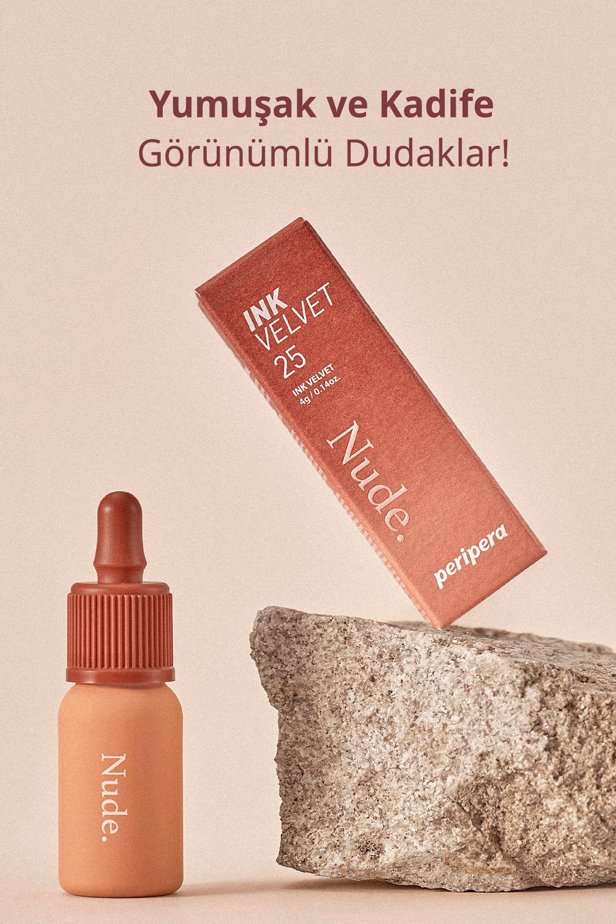 PERIPERA Yüksek Pigmentli, Kadife Görünümlü, Gün Boyu Kalıcı Tint PERIPERA Ink Velvet (25 Cinnamon Nude)-7