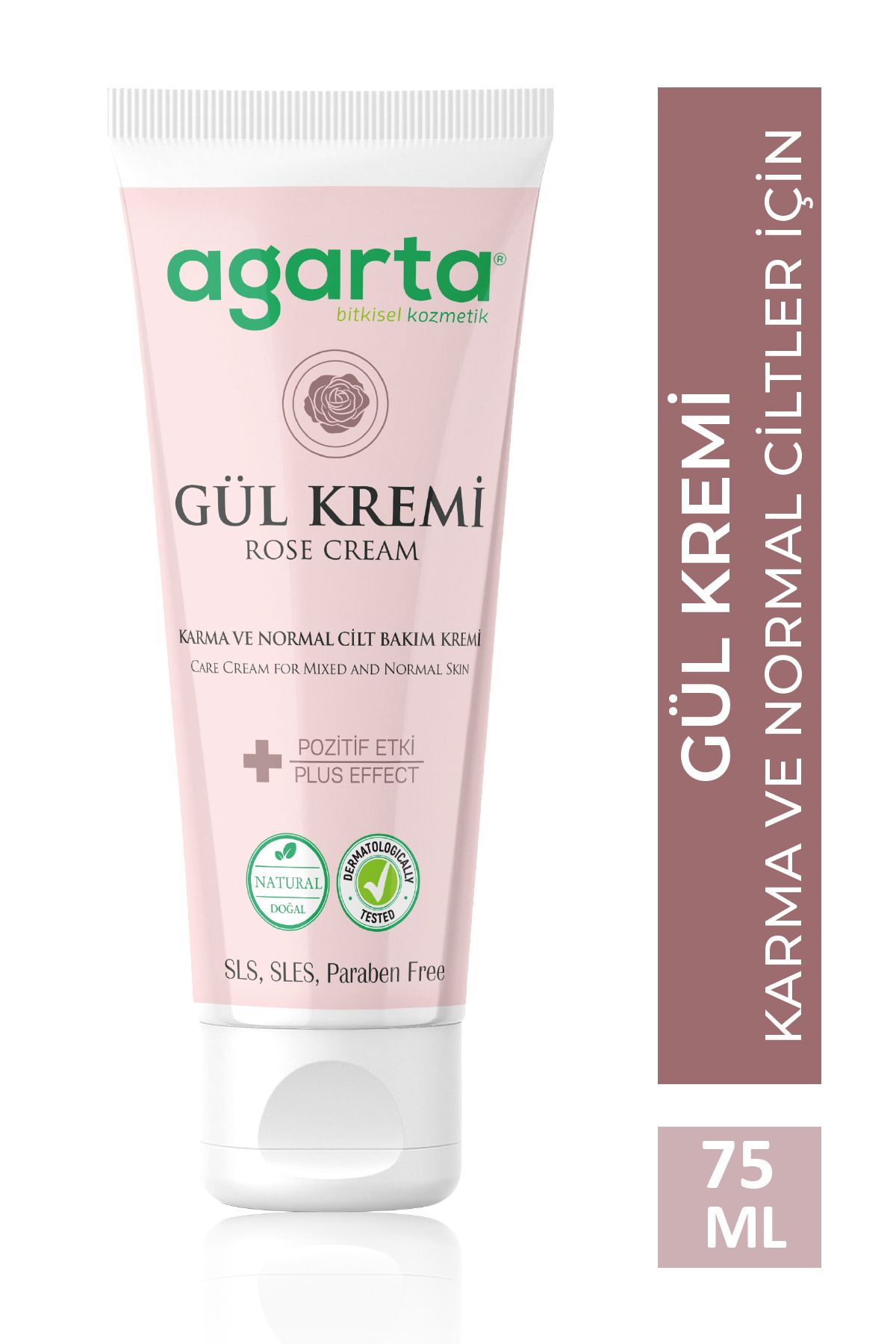 Agarta Doğal Gül Aromalı Nemlendirici El Ve Vücut Bakım Kremi 75 ml