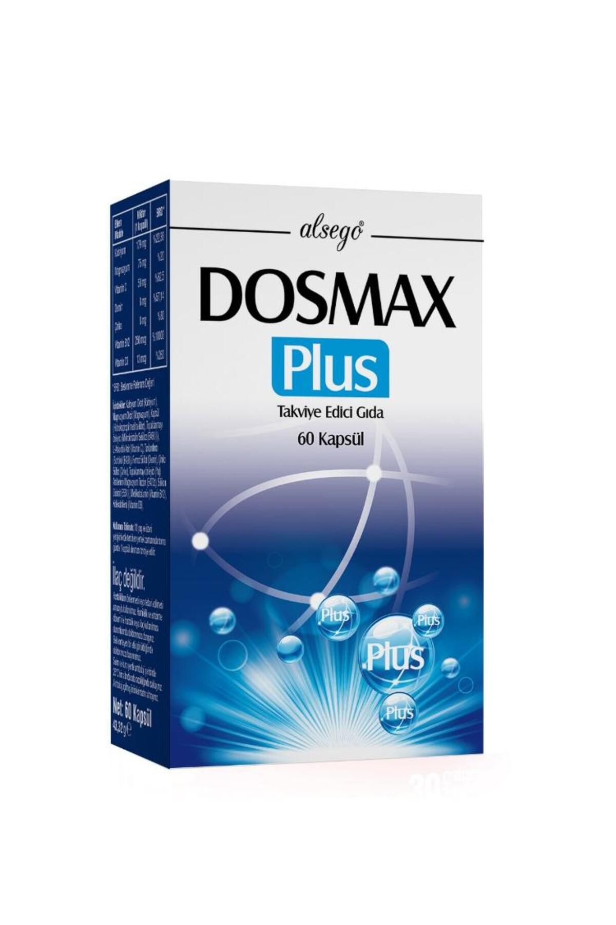 Dosmax Plus Magnezyum | Kalsiyum | Vitamin B12 | Vitamin D3 | Çinko | Demir | Vitamin C