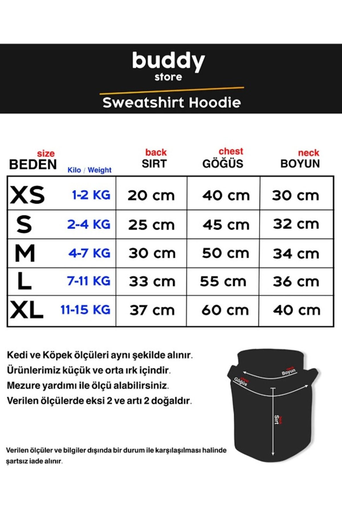 Buddy Store-Los Angeles Printed Black Cat and Dog Sweat - Outfit Clothes 3