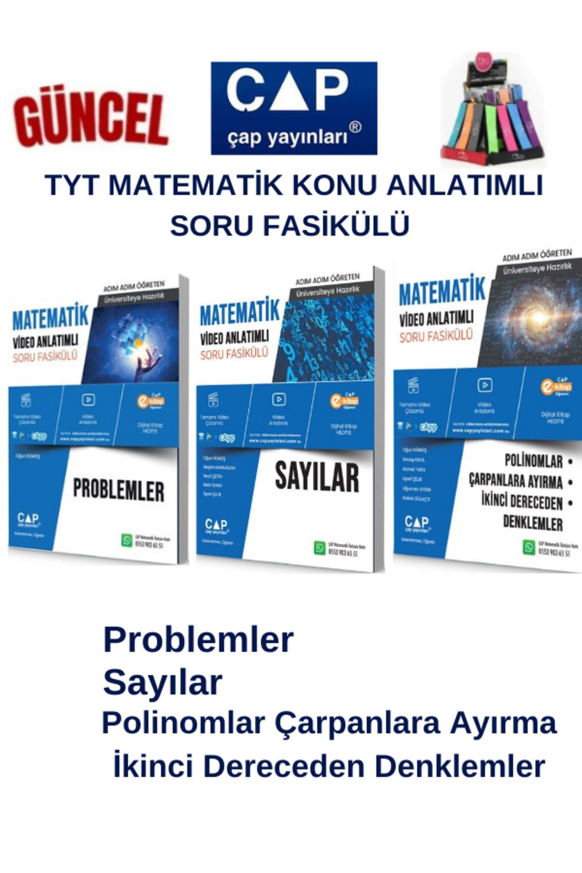 Ens Yayıncılık Çap Tyt Matematik Problem-Sayılar-Polinom Çarp Ayırma Konu Anlatımlı Soru Fasikül+Kalemlik