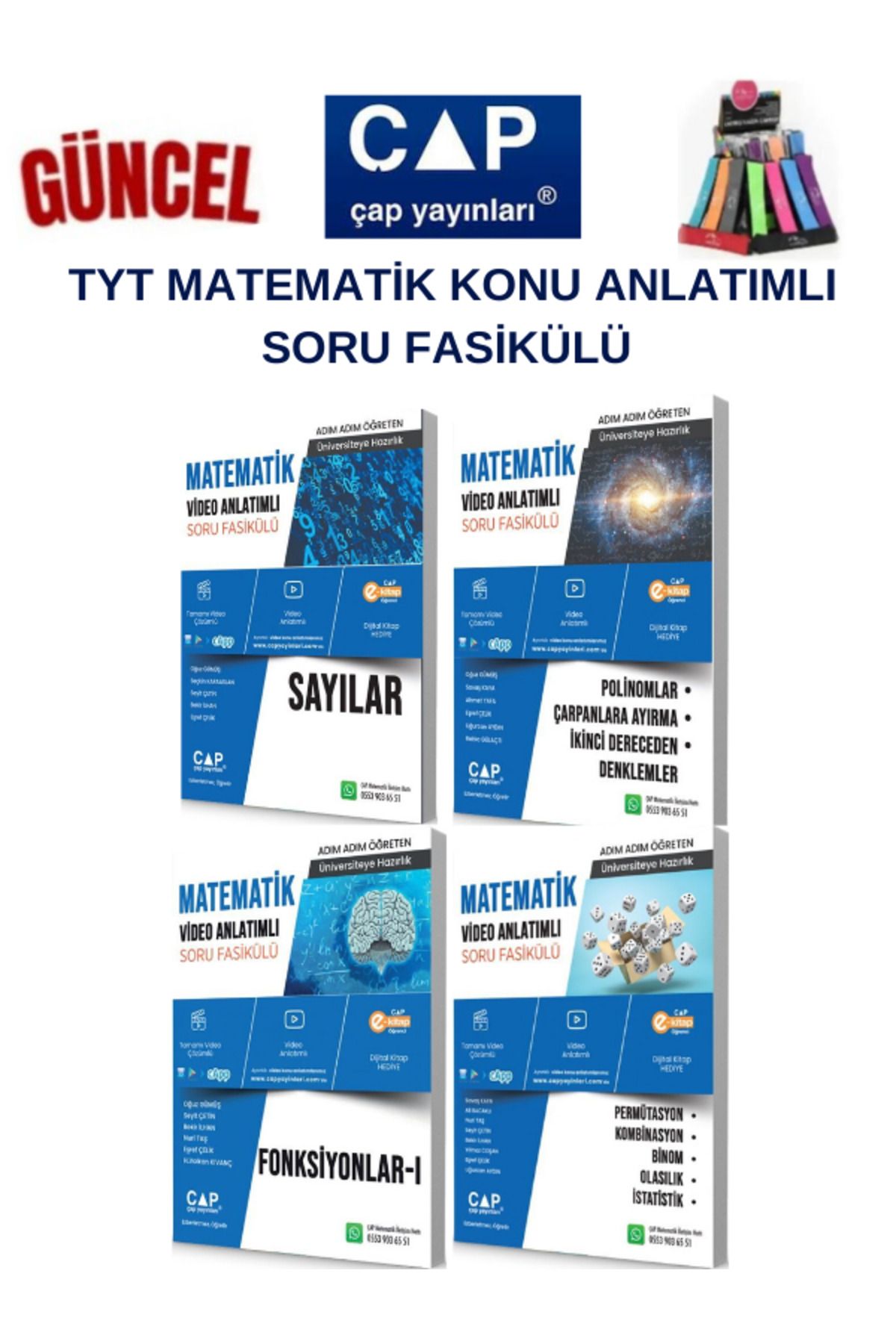 Ens Yayıncılık Çap Tyt Matematik Sayılar-Polinom-Fonk1-Permütasyon .Konu Anlatımlı Soru Fasikül+Kalemlik
