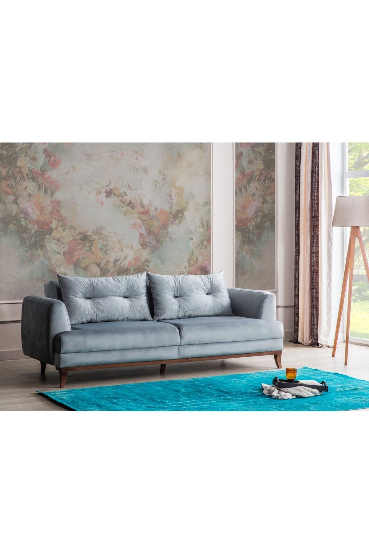 Elance Home PARİS YATAKLI KANEPE AÇIK GRİ