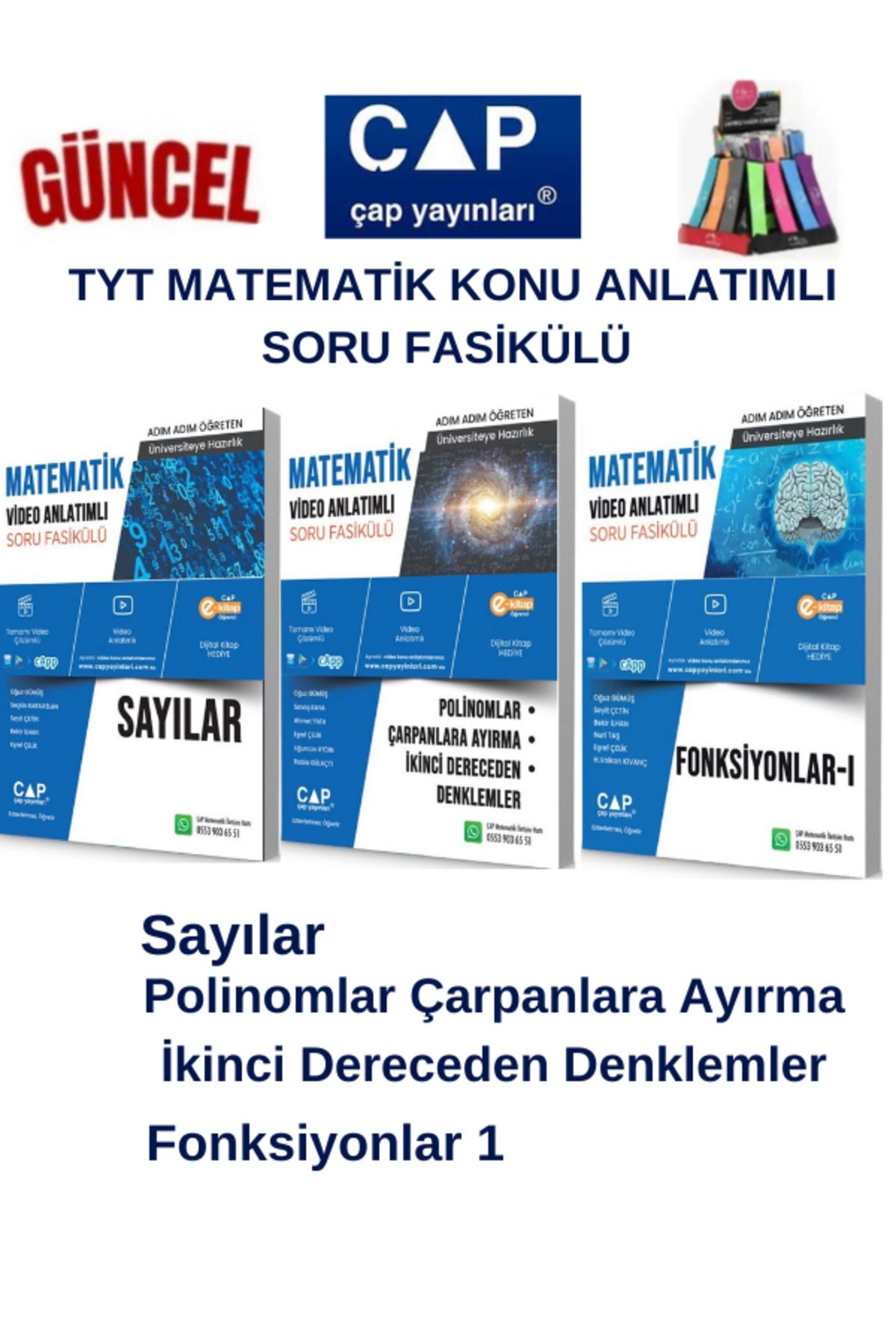 Ens Yayıncılık Çap Tyt Matematik Sayılar-Polinom-Fonksiyonlar 1-Konu Anlatımlı Soru Fasikül+Kalemlik