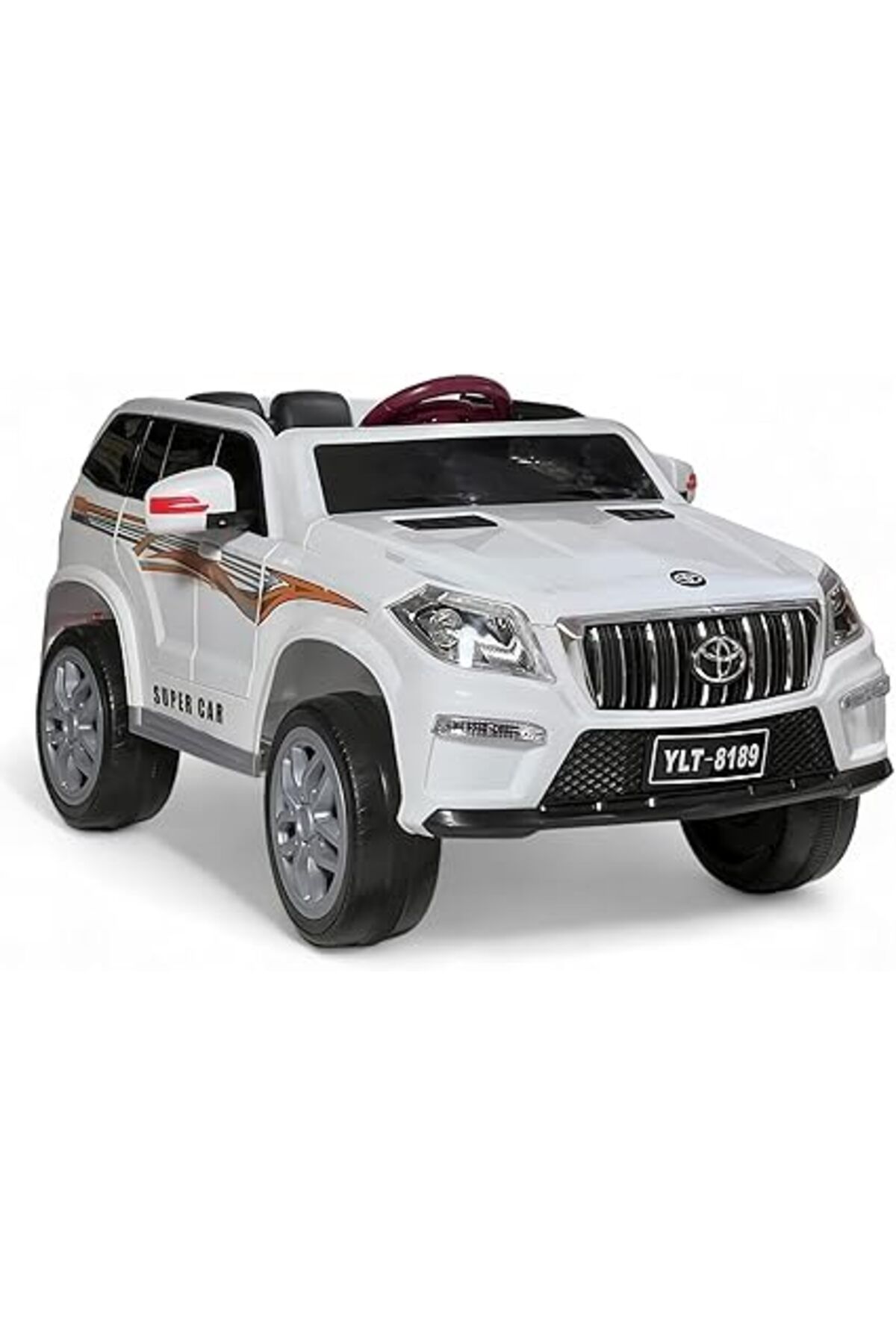 ALBADER-Electric Ride On Car Land Crusier Prado With 4 Motors, 12V Battery, Electric Car for Kids 1