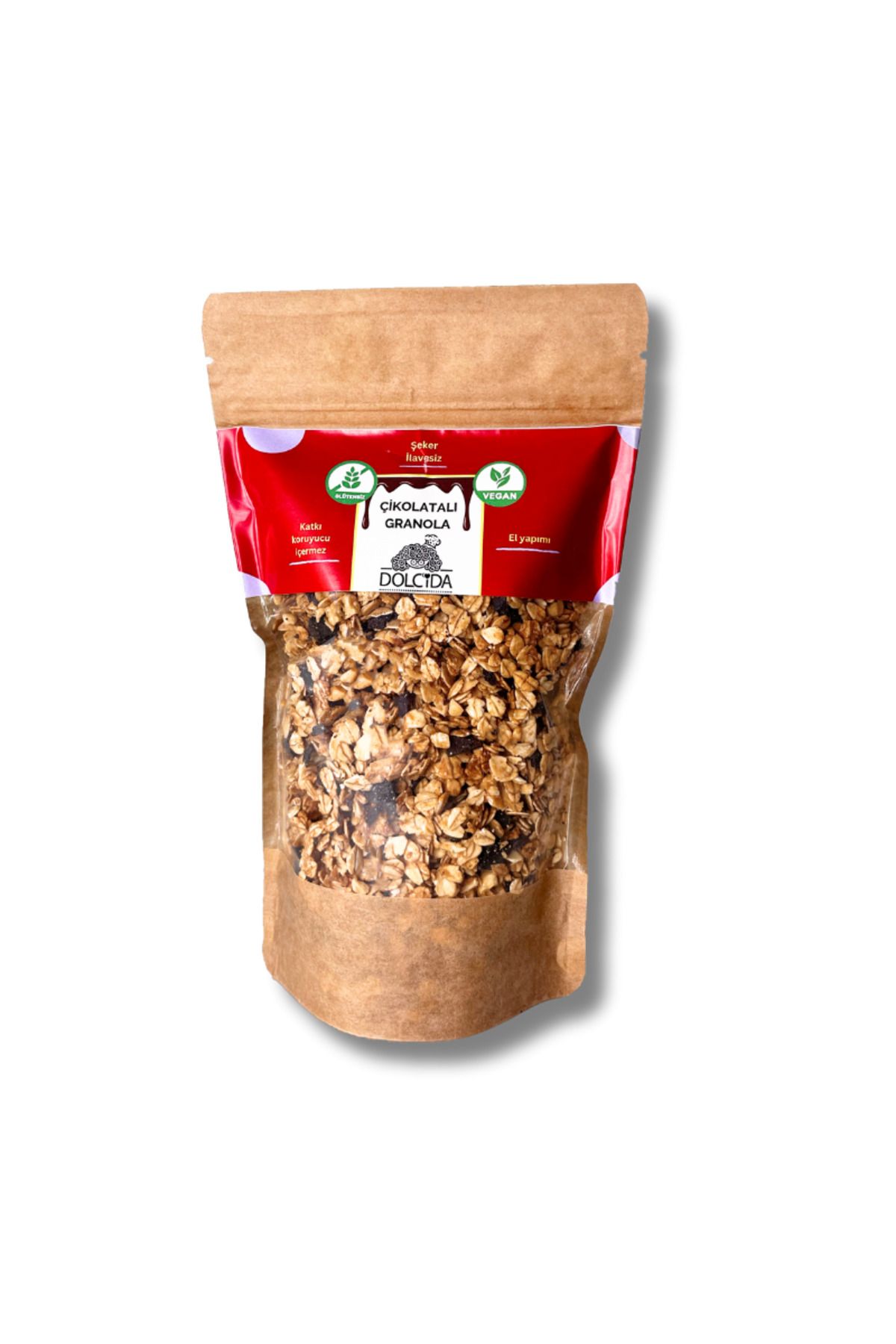 Dolc'ida Çikolatalı Fındıklı Granola ( Şekersiz- Glütensiz- Vegan )