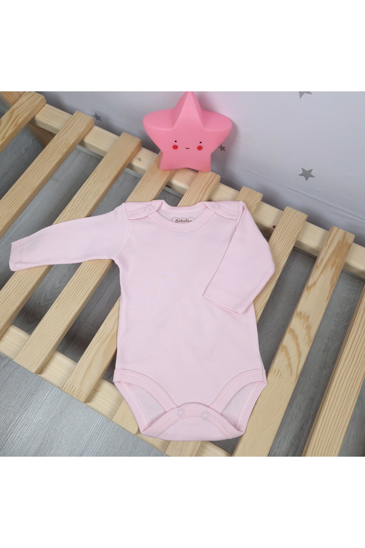 Babytoo 3'lü %100 pamuklu kız bebek uzun kollu çıtçıtlı bisiklet yakalı hastane çıkışı yenidoğan bebek body fotoğrafı 4 (önizleme)