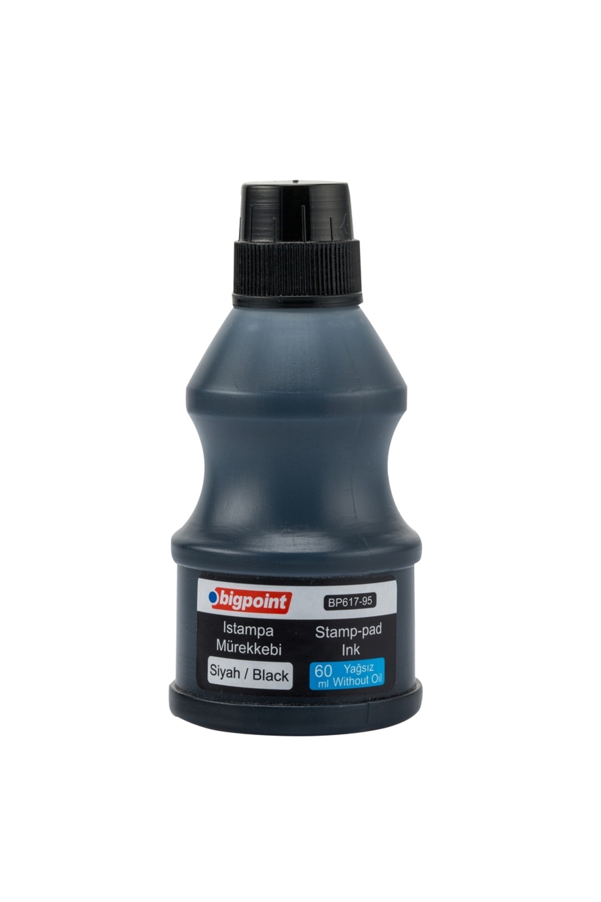 Bigpoint | Istampa Mürekkebi, Kaşe Ve Istampa Ile Uyumlu - Yağsız Ve Kalıcı Mürekkep, Siyah, 60 ml