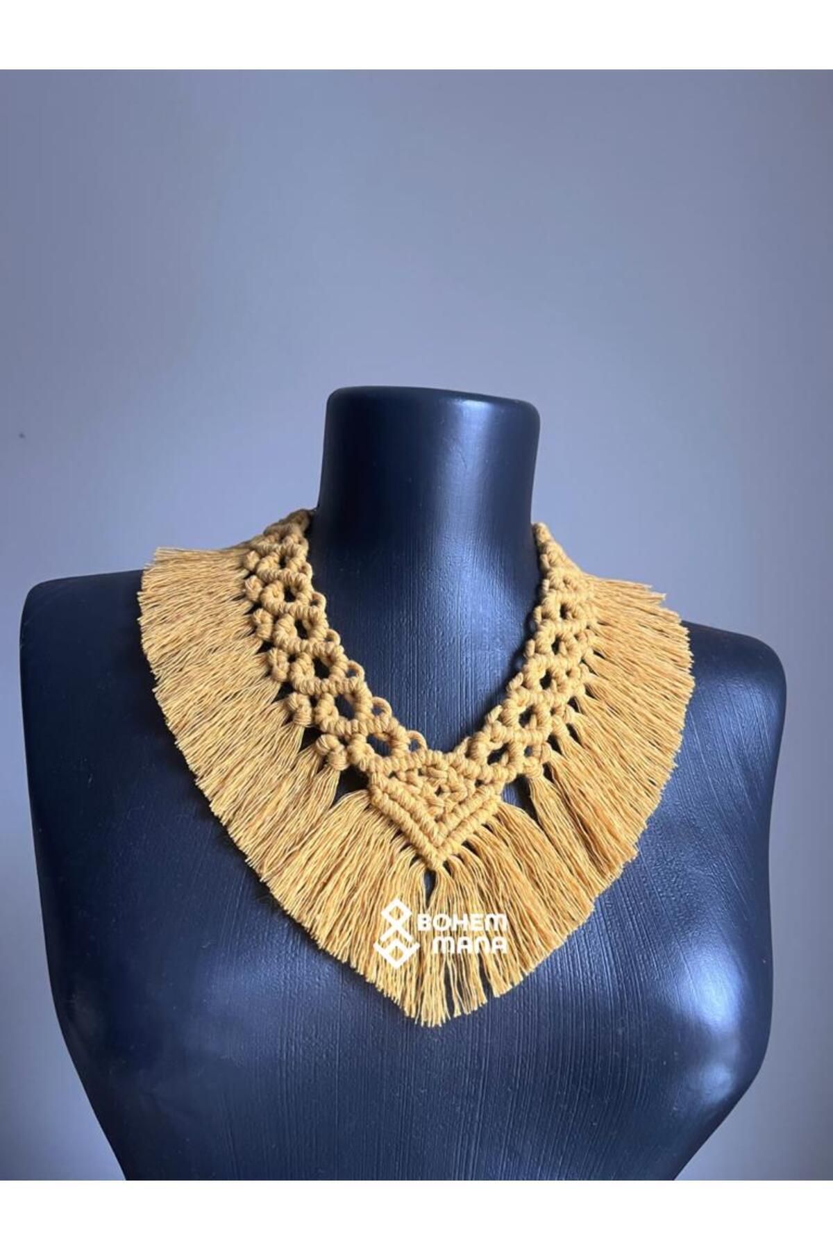 bohemmana-Special Design Macrame Collar Necklace, Choker Necklace "duru 5