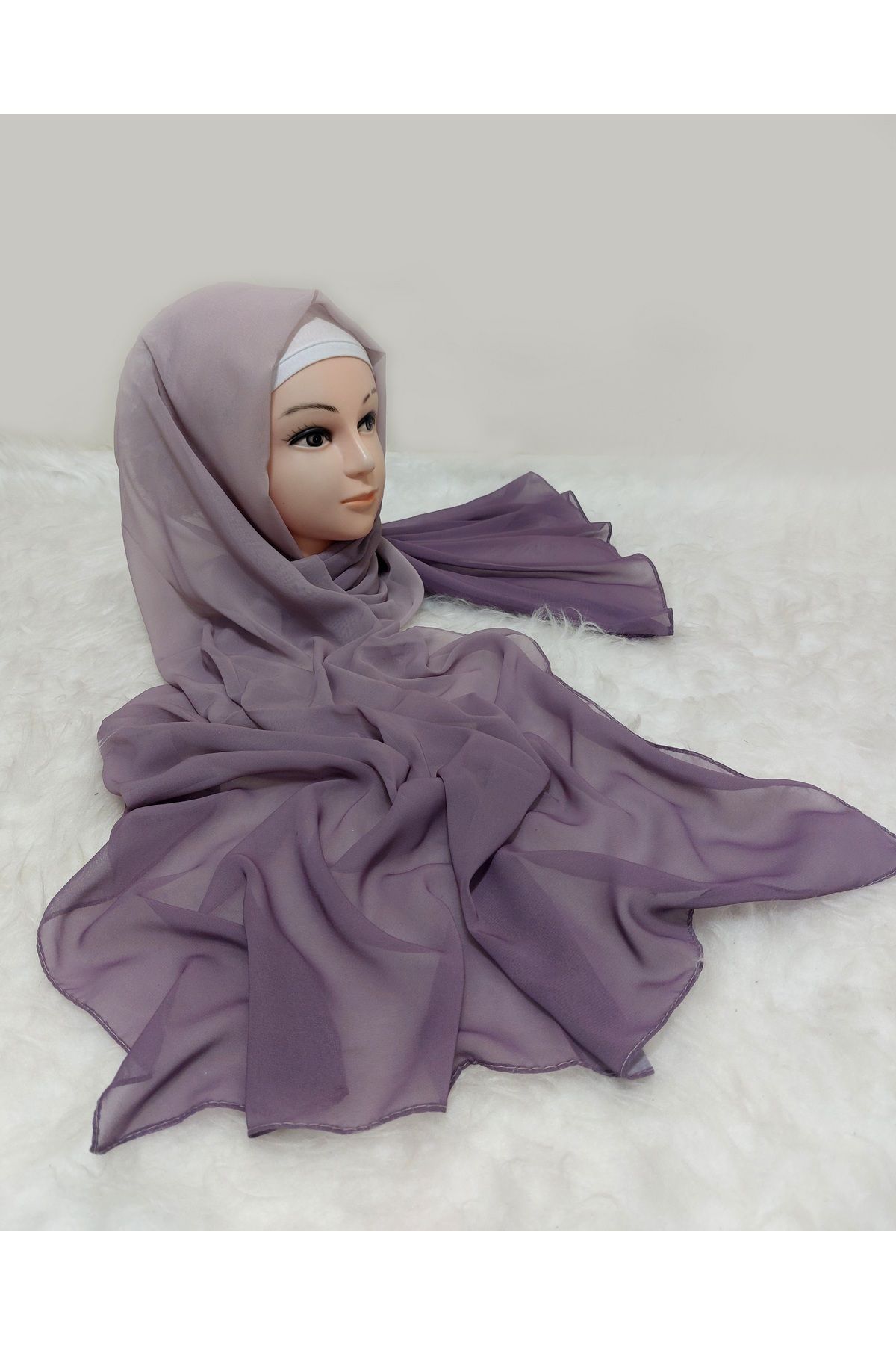 istanbul prensesleri-New Shape Gradient Patterned Chiffon Shawl - Non-Slip 2