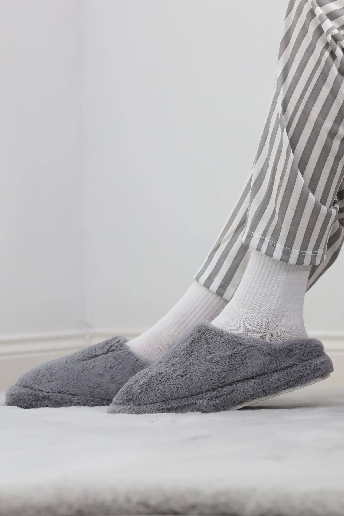 BarseShop-Smoked Plush House Slippers - 20191.264 6