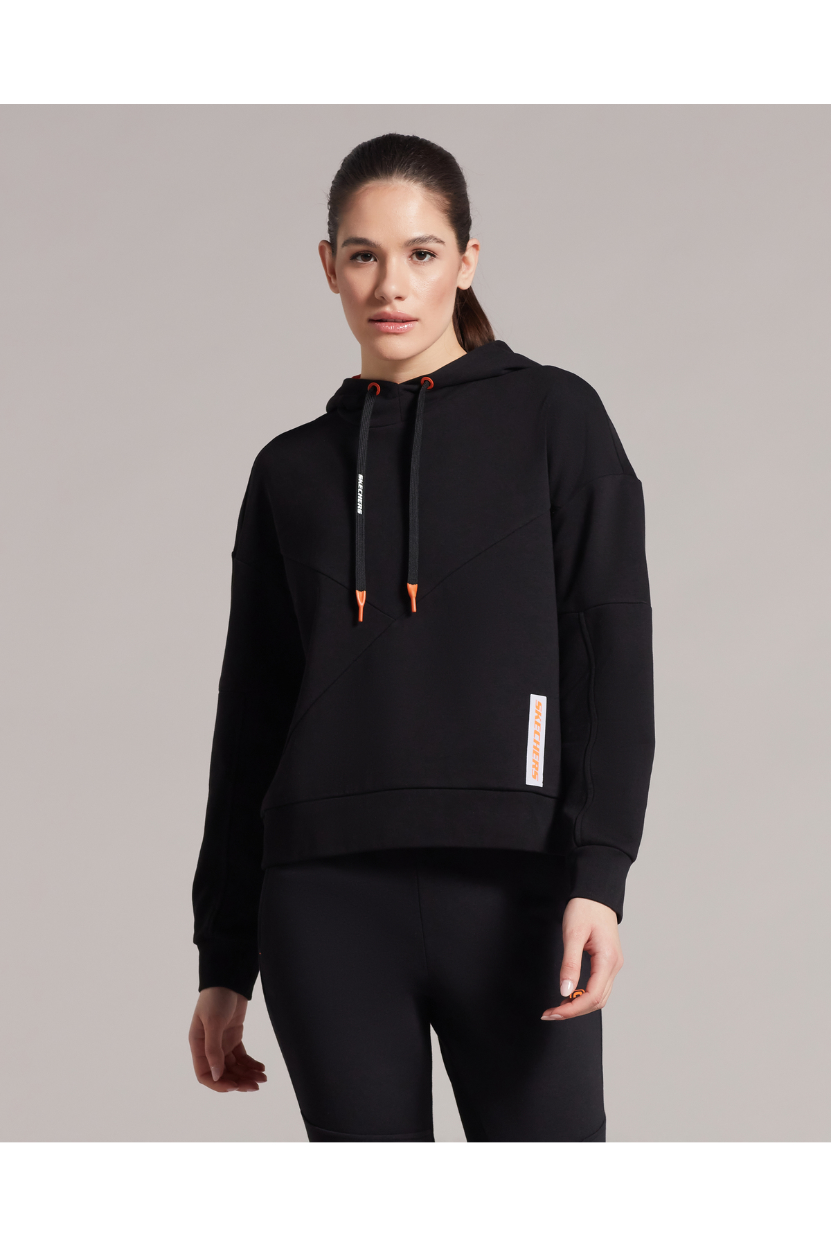 SKECHERS W Lw Fleece Fabric Block Hoodie Sweatshirt Kadın Siyah Sweatshirt S231008-001