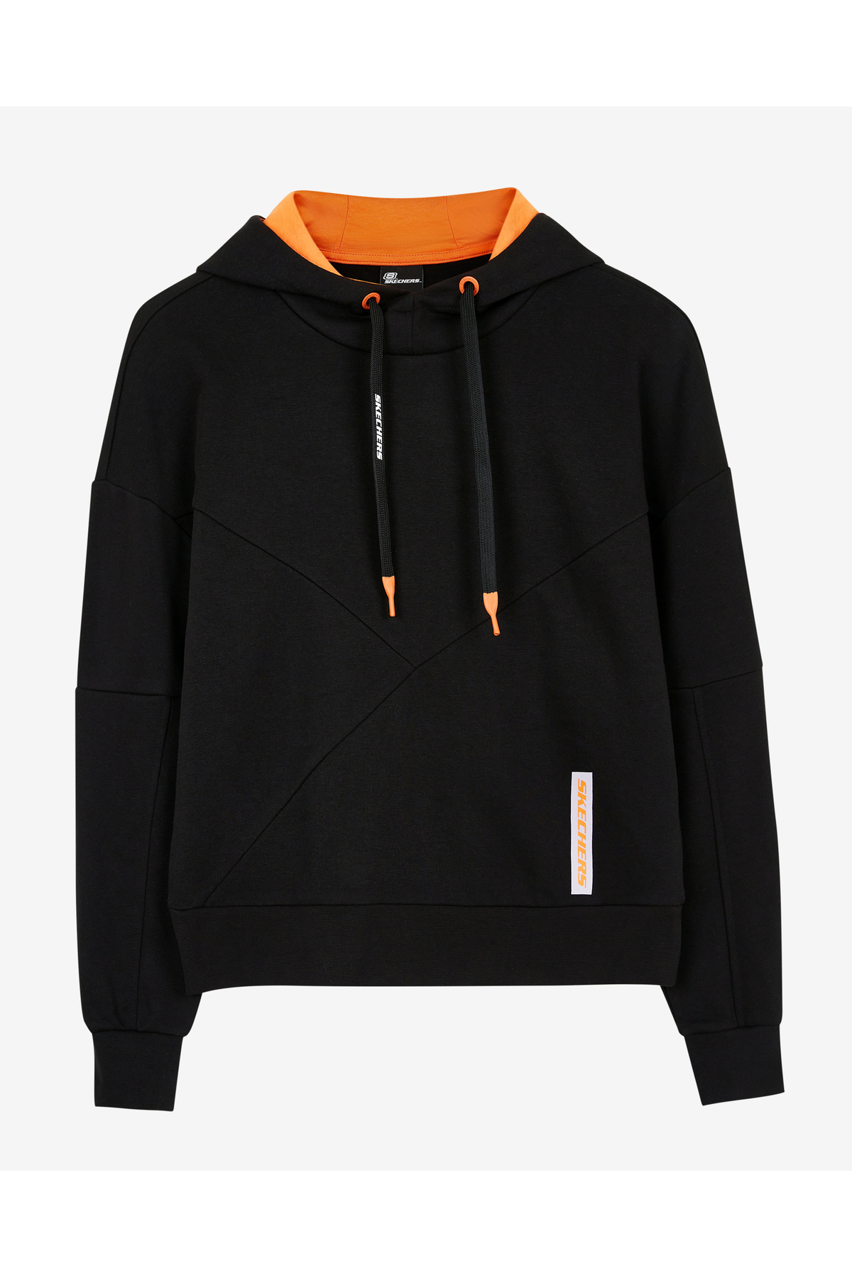 SKECHERS W Lw Fleece Fabric Block Hoodie Sweatshirt Kadın Siyah Sweatshirt S231008-001 görsel 4
