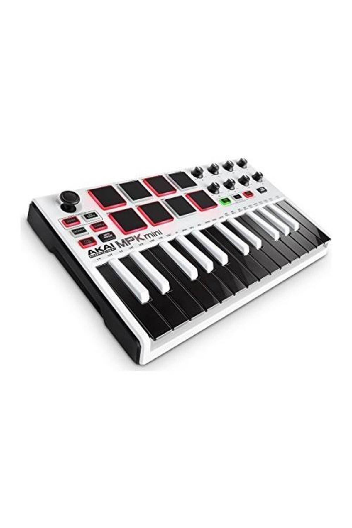 AKAI Mpkmini 2 Müzik Prodüksiyonu Klavye Kontrol Cihazı Beyaz