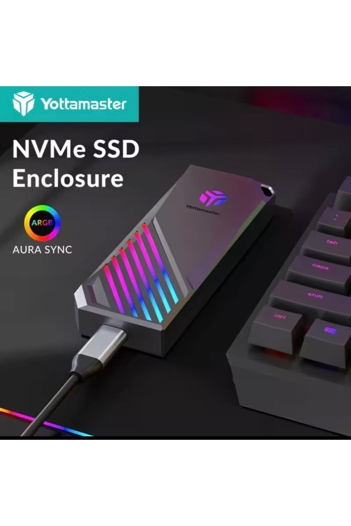 Yottamaster M.2 Nvme Sata Ssd Kutusu 2230/2242/2262/.2280 Çift Protokol 10Gbps Nvme 5Gbps Sata Ngff Kutusu