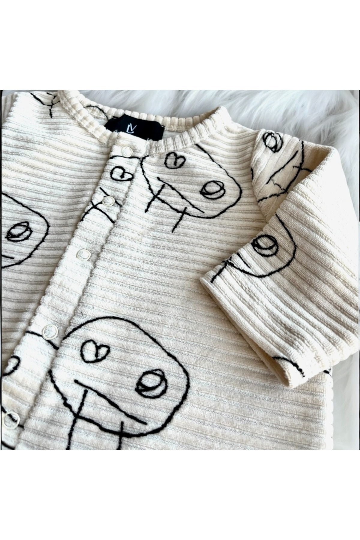 DİVİSTA Unisex Bebek Baskılı Çıt Çıtlı Tulum fotoğrafı 2 (önizleme)