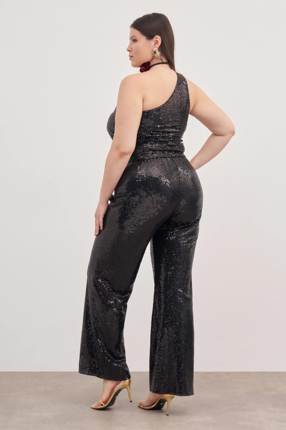 MYLİNE-One Shoulder Lined Sequined Ball 7