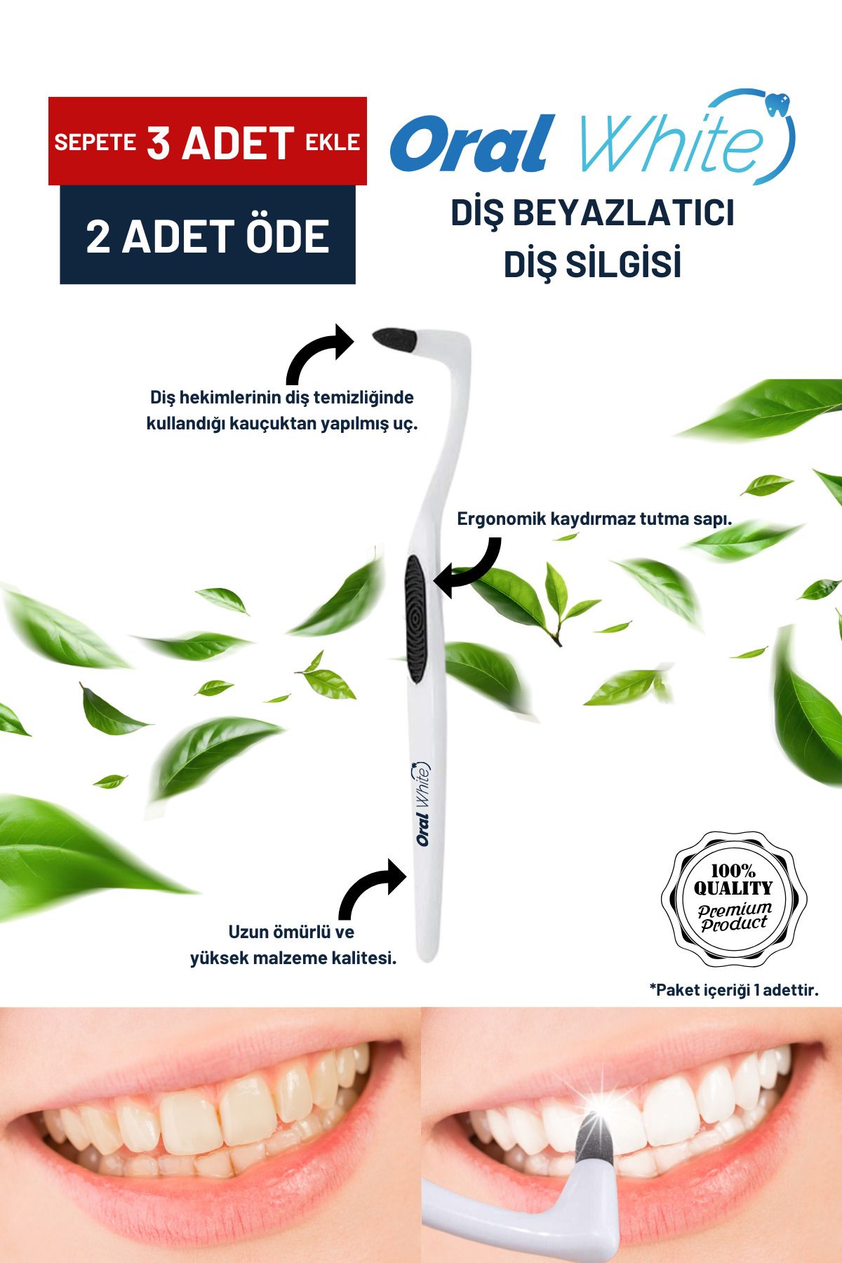 Oral White Diş Beyazlatıcı Diş Silgisi