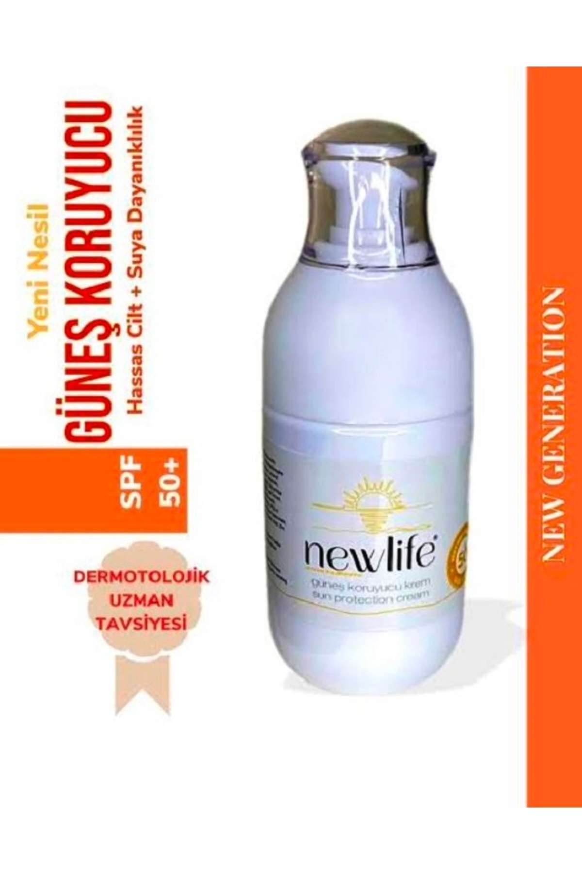 Yüz Güneş Koruyucu Krem Besleyici Yaz ve Kış Spf 50 (YENİ NESİL) - 100ml - New Generatıon — NLGK001 — تصویر 3 از 9