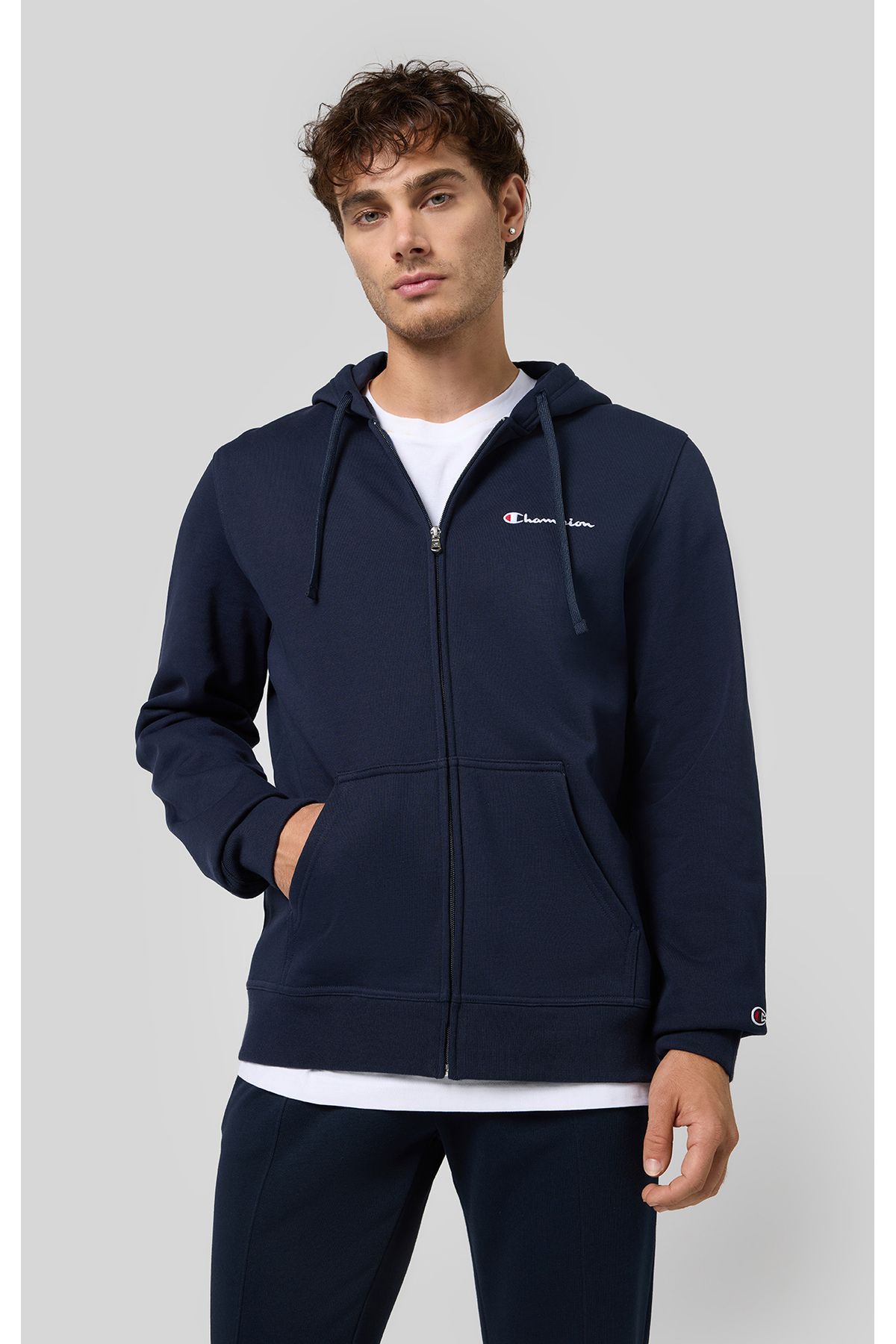 Champion-Champion Herren Sweatjacke - Hooded Full Zip Sweatshirt, Reißverschluss, Kapuze 1