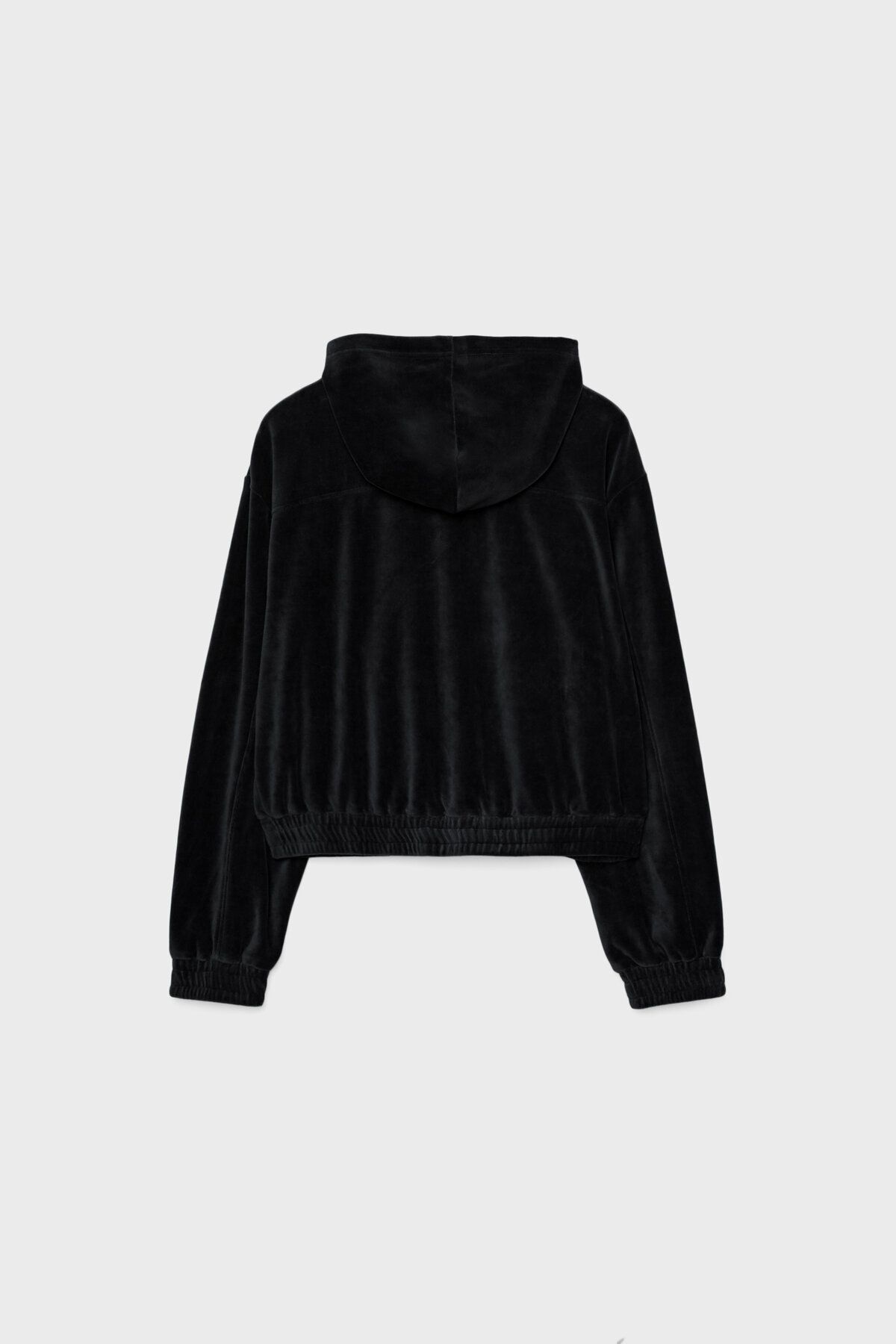 Stradivarius-Velvet Sweatshirt with a Hood 6