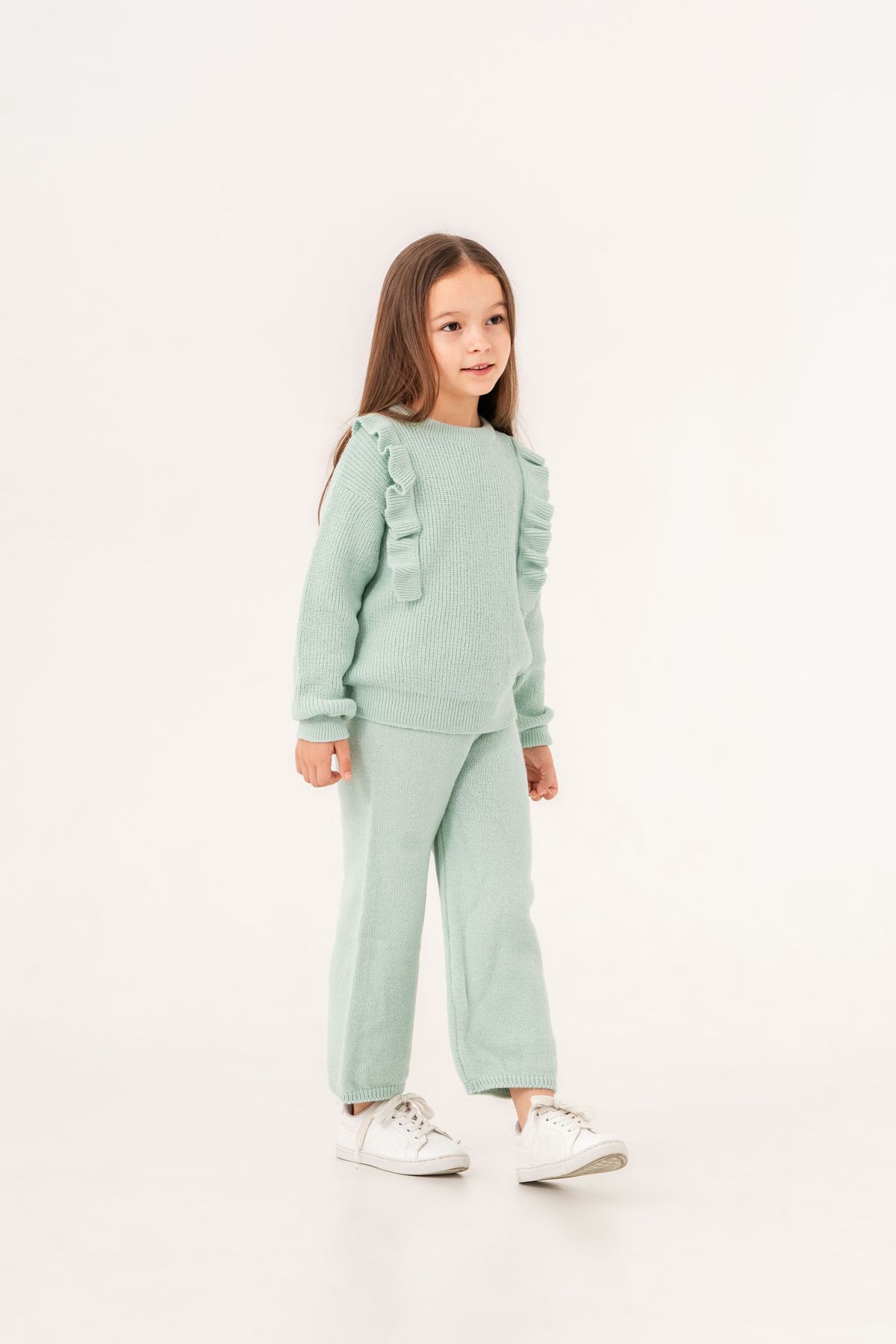 Eray Kids Set De Jos Și De Sus Pentru Fete, Cu Mâneci Cu Volane Femeie - 5 years old