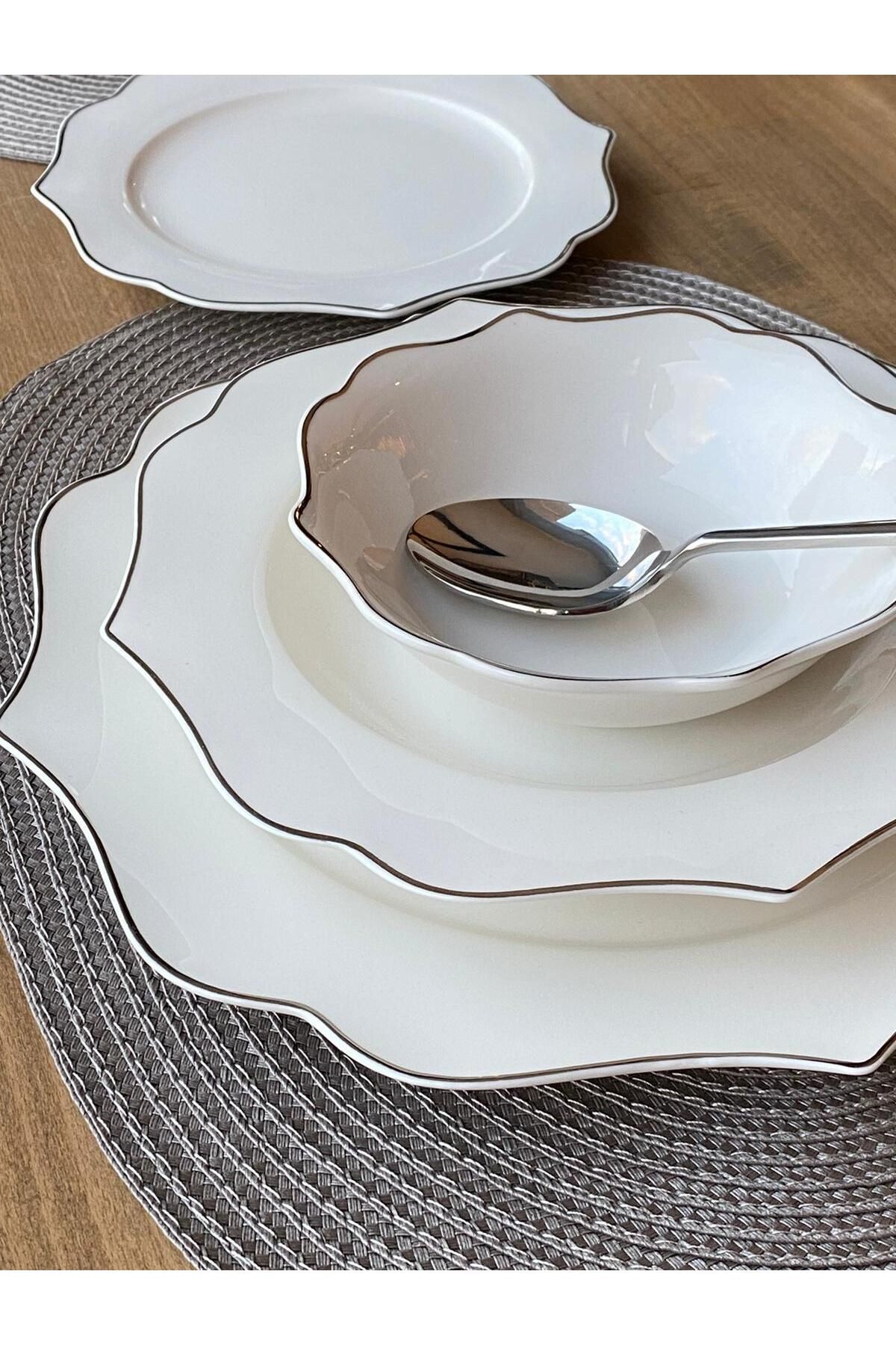 Sembol-Dining Set Negro Silver 24 Pieces for 6 People 4