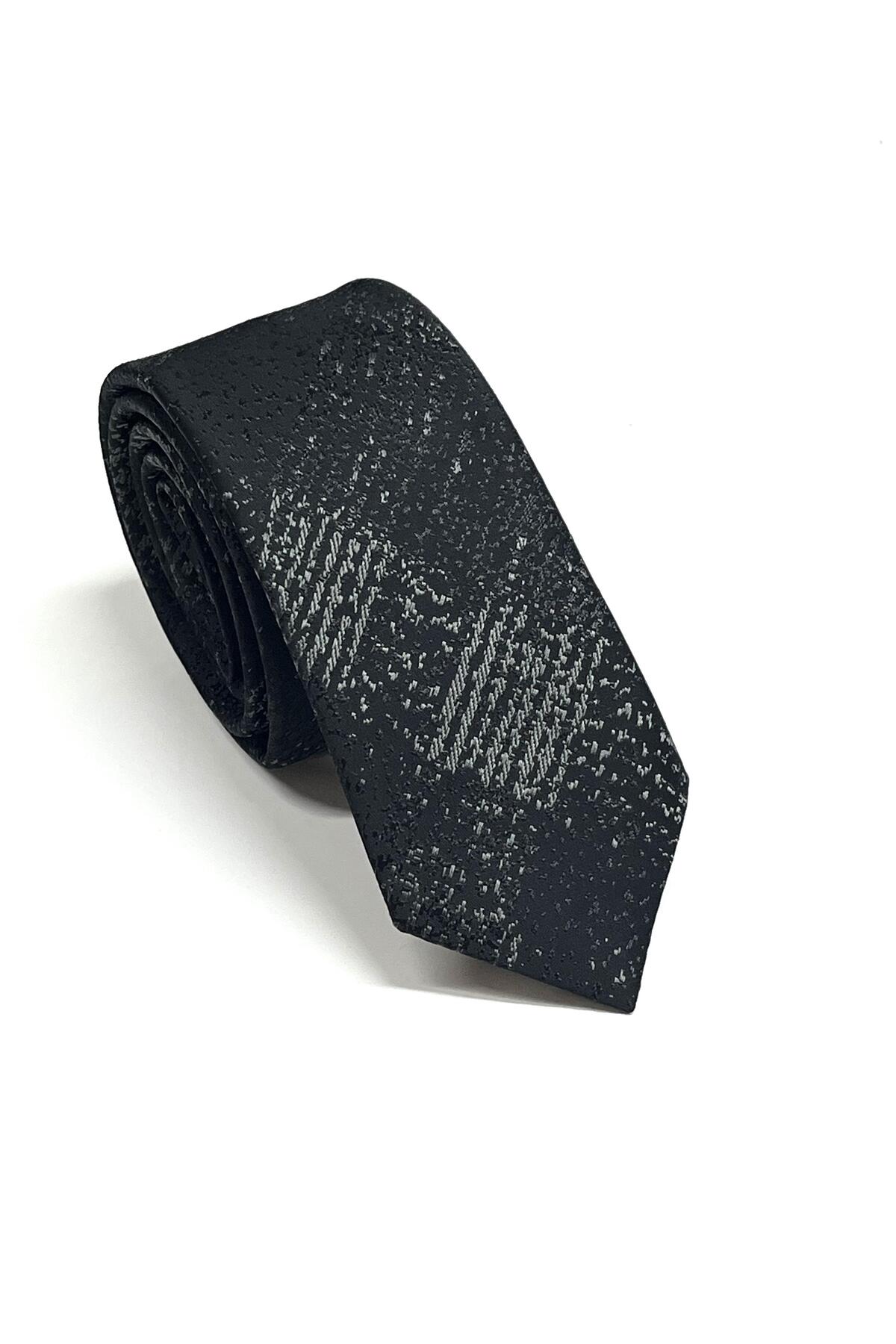  کراوات باریک طرح سایه آنتراسیت مشکی