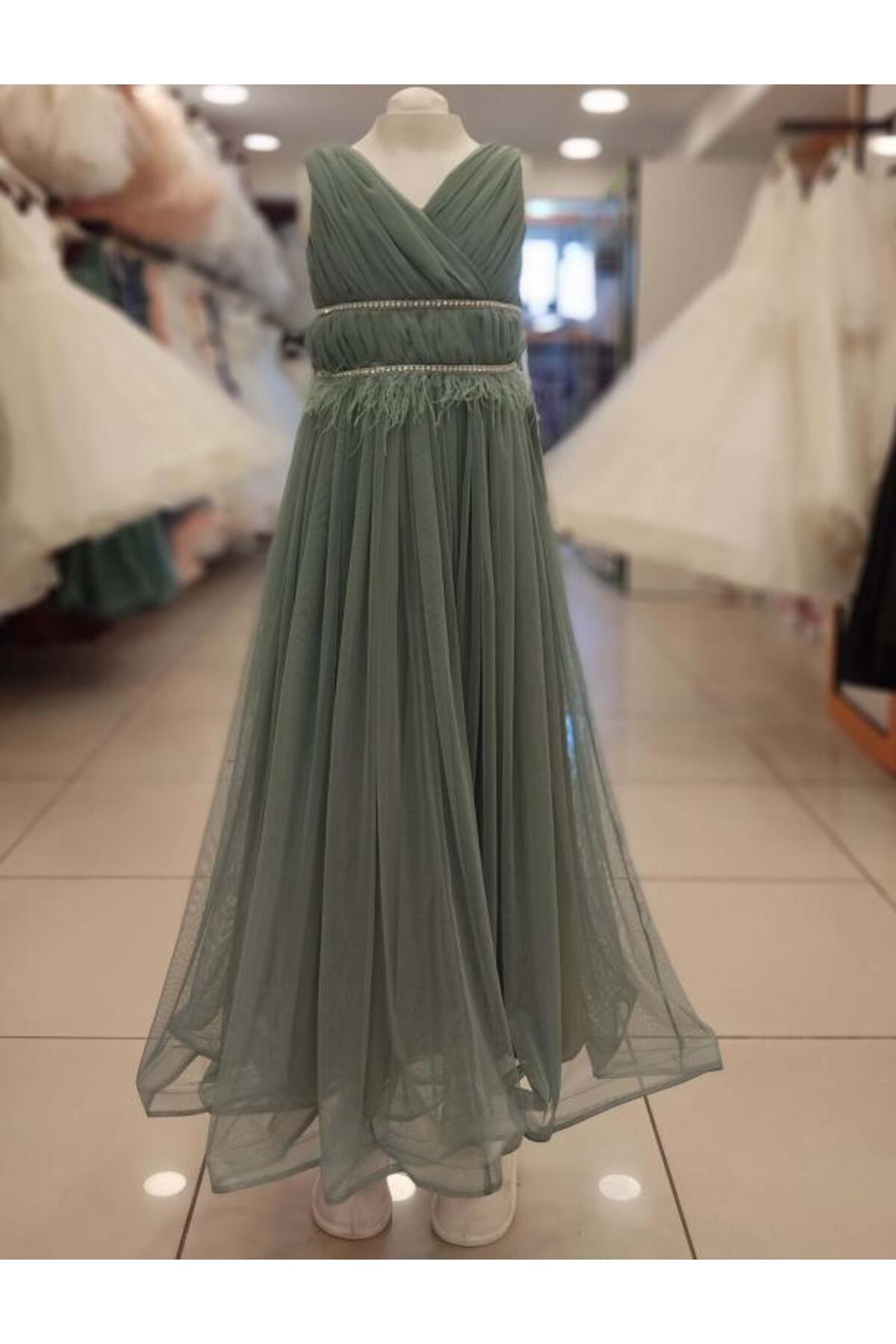 Yonca Çocuk Daisy Girls 8128 Çapraz Çocuk Abiye Elbise