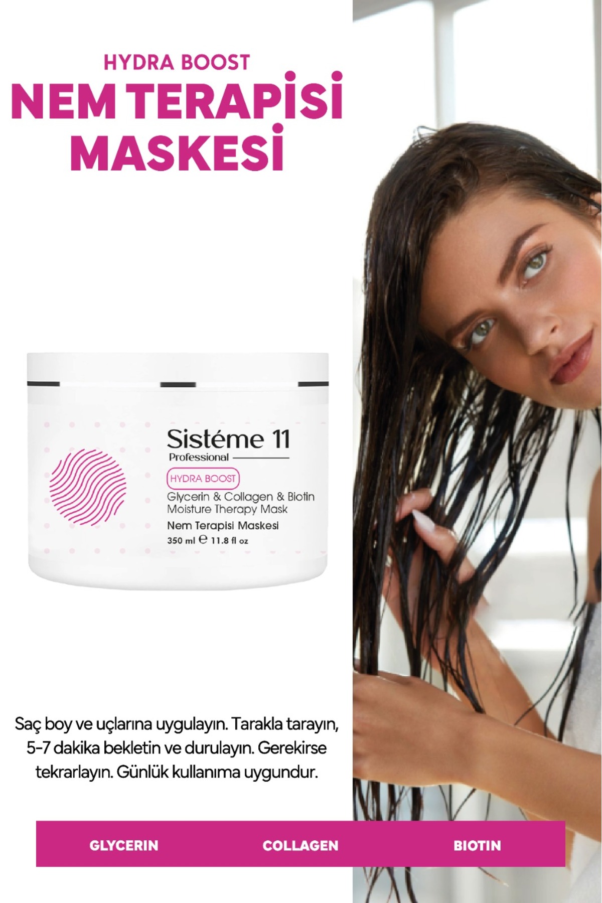 Sisteme 11 Nem Terapisi Saç Maske 350 ml — 8684091009283 — تصویر 2 از 4
