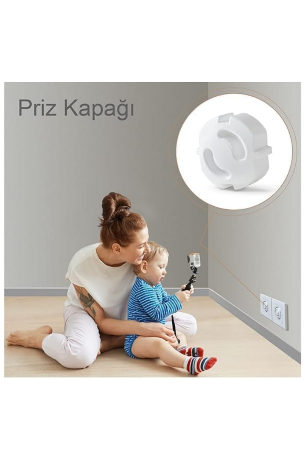 HappiestBaby 10 Adet Priz Emniyet Kapağı Bebek Çocuk Elektrik Güvenlik Koruyucu fotoğrafı 3 (önizleme)