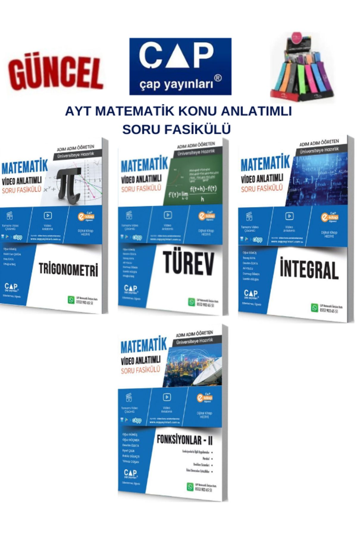 Ens Yayıncılık Çap Ayt Matematik Trigonometri-Türev-İntegral-Fonk2 Konu Anlatımlı Soru Fasikül+Kalemlik