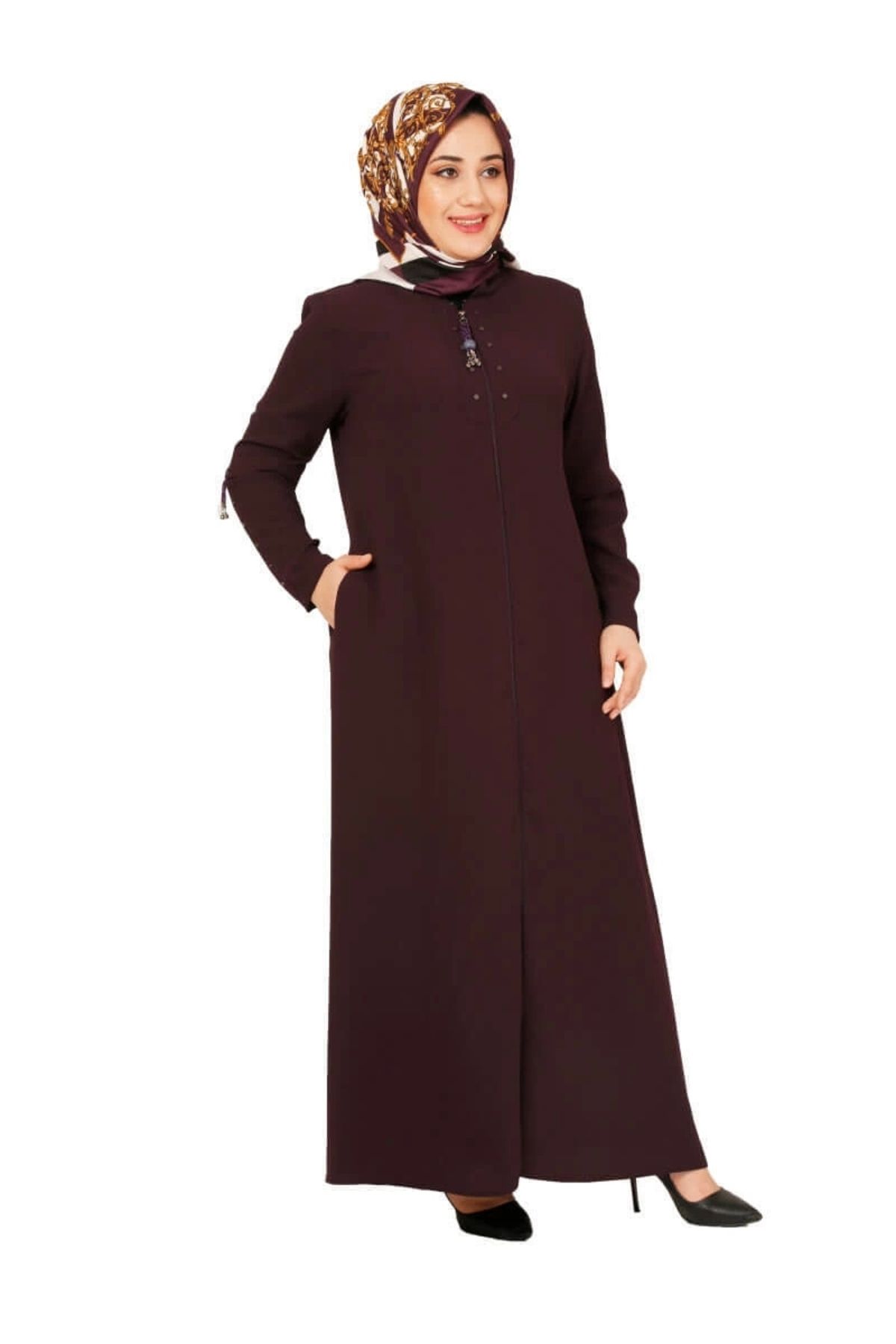 HEPSİZEN-Cap & Abaya - Purple - Long 2