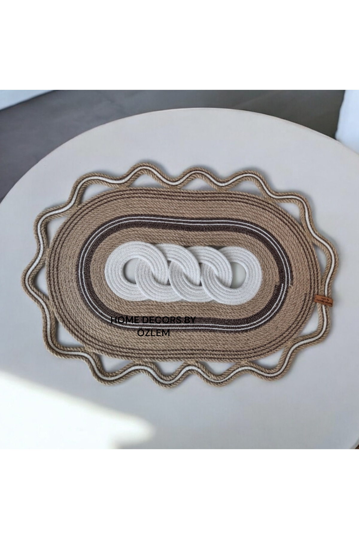 Decorative Cover Straw Cover Runner Tablecloth Kitchen Cover Coffee Table Console Cover Living Room Presentation 62x44 cm