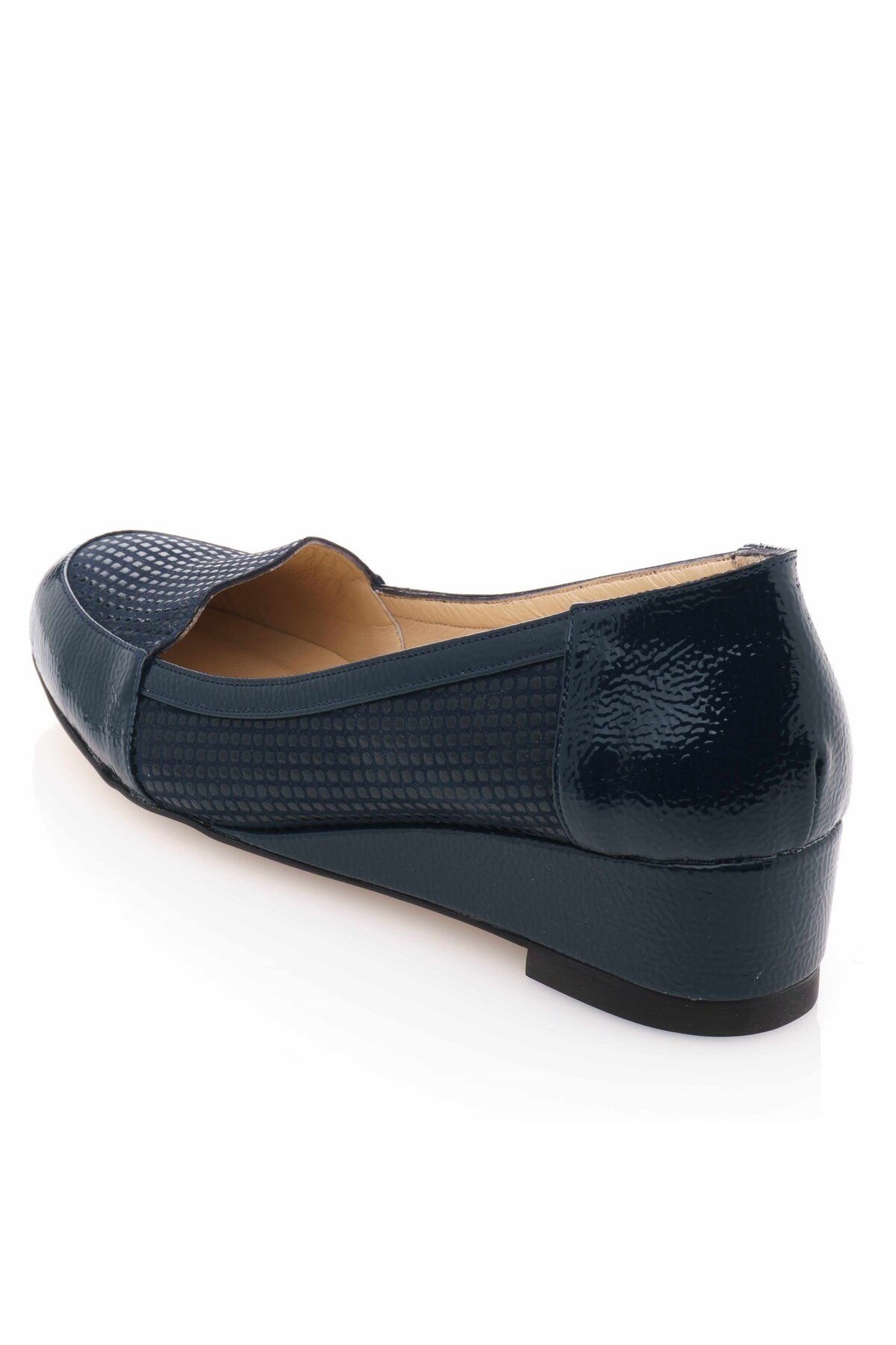 İriadam-17309 navy blue print large size casual women's shoe 2