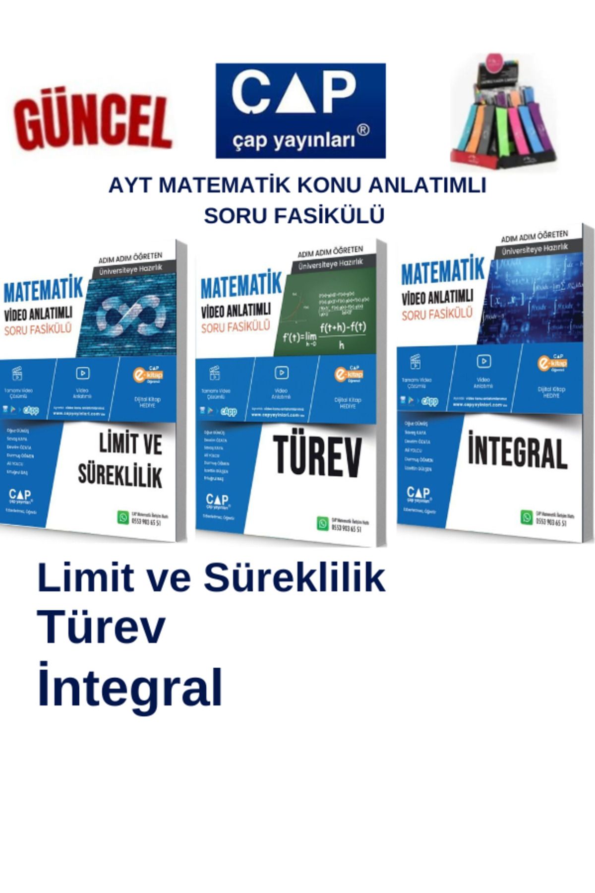 Ens Yayıncılık Çap Ayt Matematik Limit-Türev-İntegral Konu Anlatımlı Soru Fasikül+Kalemlik