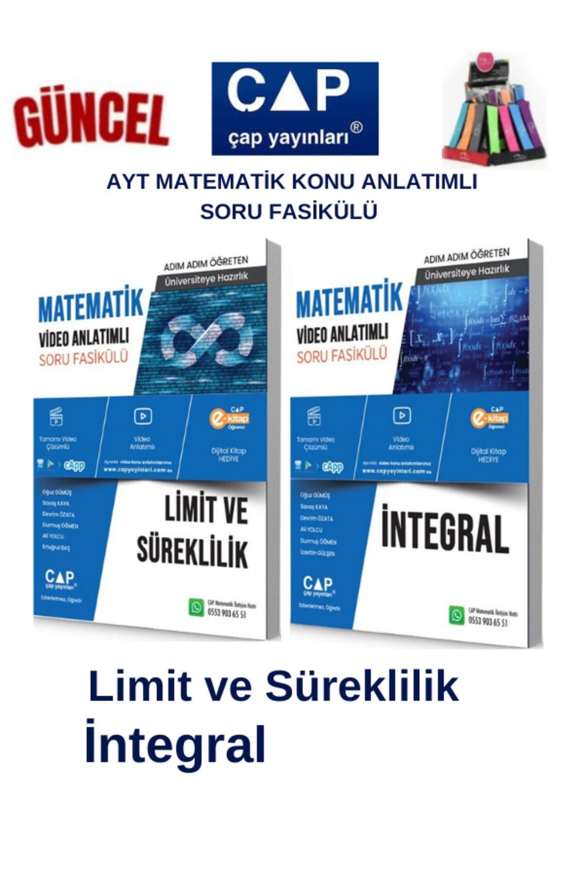 Ens Yayıncılık Çap Ayt Matematik Limit ve Süreklilik-İntegral Konu Anlatımlı Soru Fasikül+Kalemlik