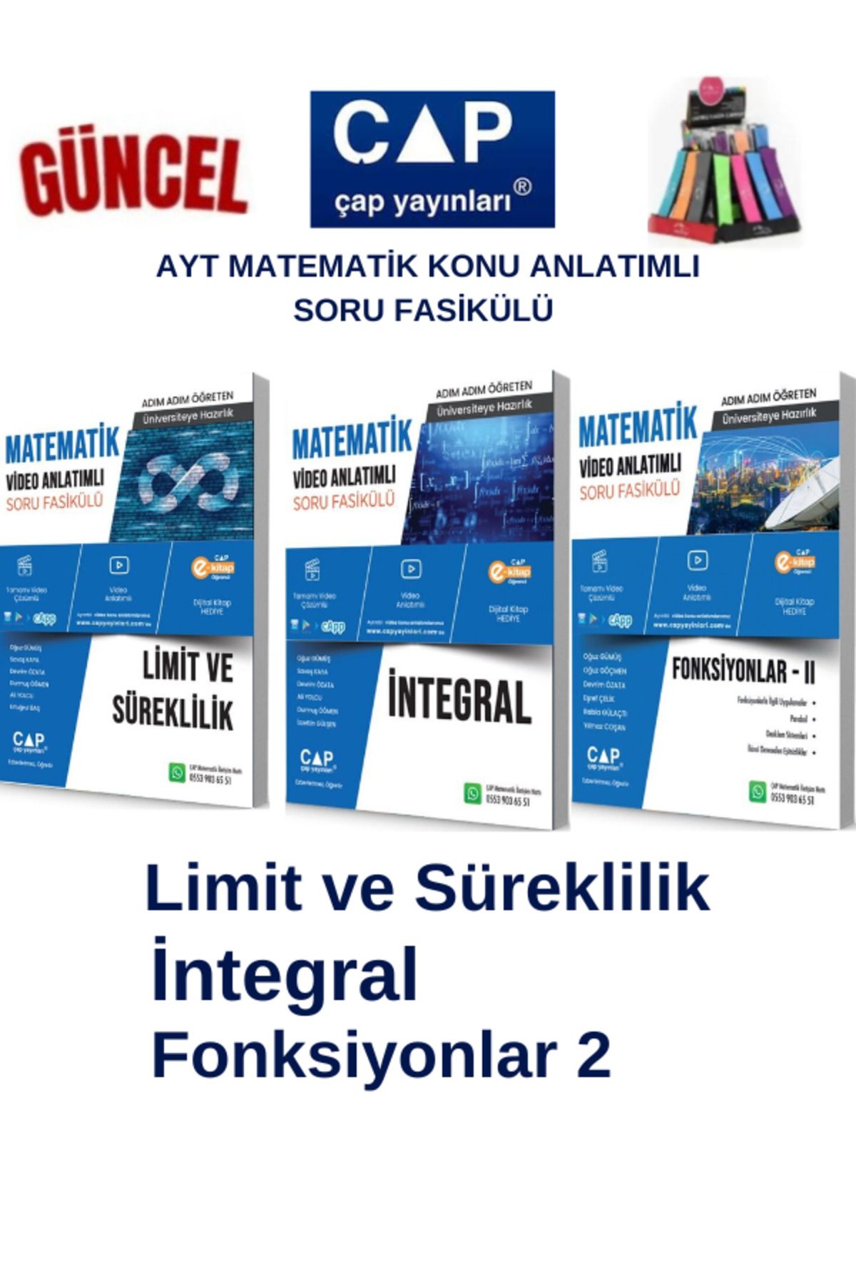 Ens Yayıncılık Çap Ayt Matematik Limit-İntegral-Fonksiyon2 Konu Anlatımlı Soru Fasikül+Kalemlik