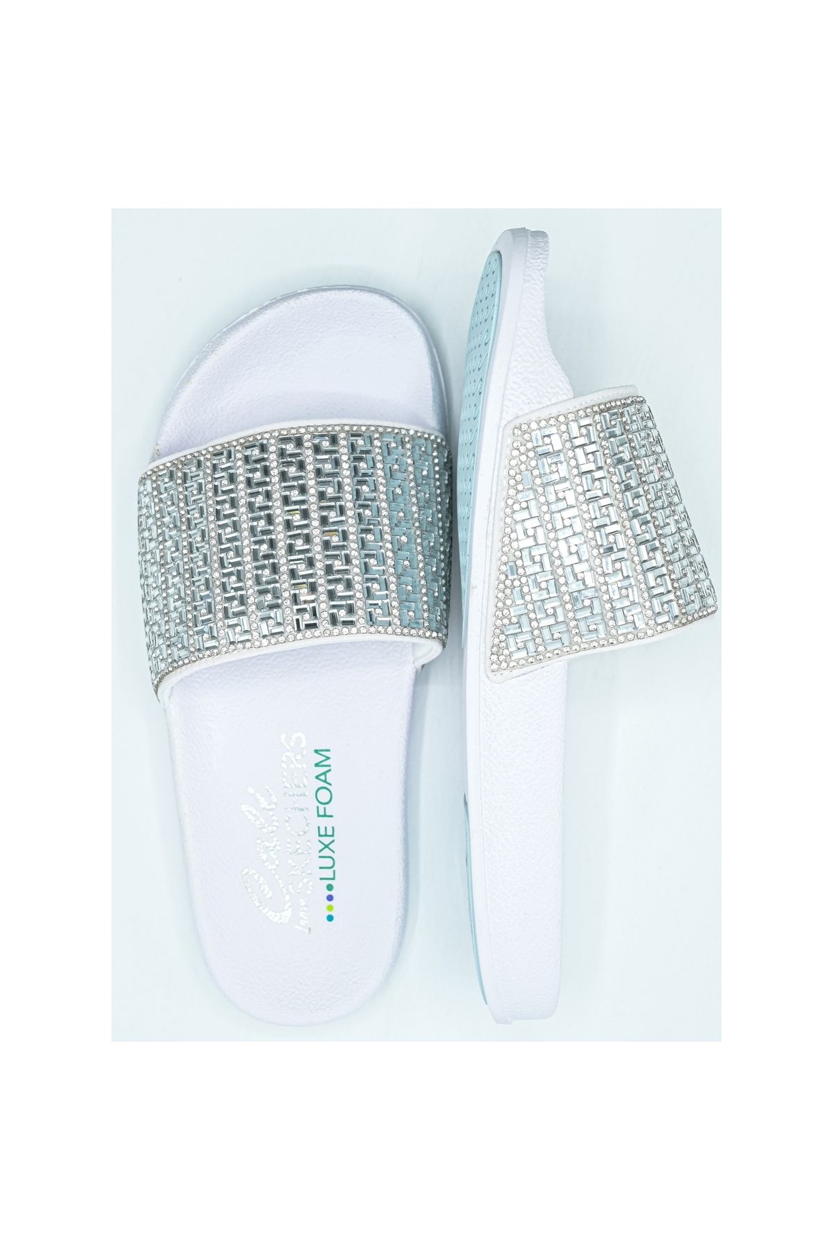SKECHERS-Slapi Skechers Pop Ups-New Spark 119320WHT, alb, femei 2