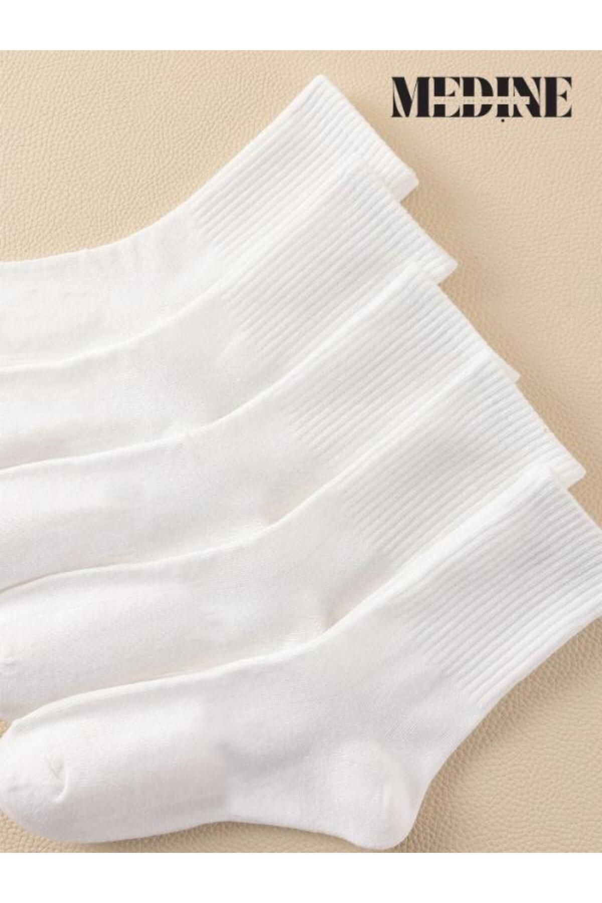 marselatelierr-4 Pieces of Ribbed Socks - Towel Bottom, College White Socks 3