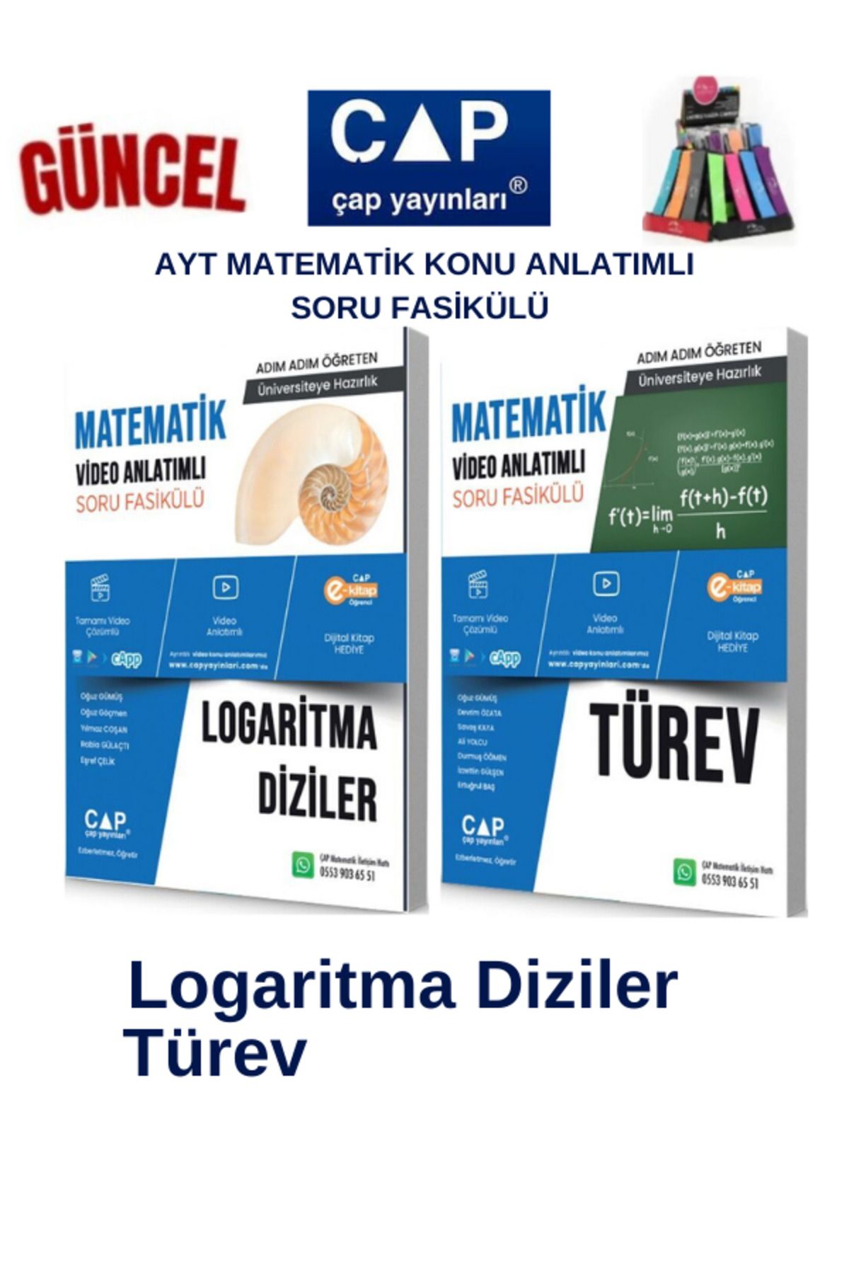 Ens Yayıncılık Çap Ayt Matematik Logaritma-Türev Konu Anlatımlı Soru Fasikül+Kalemlik