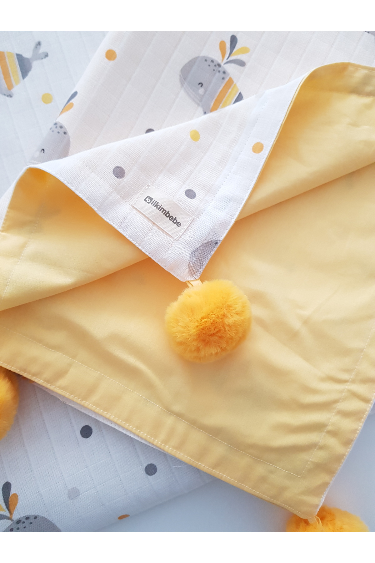 ib ilkimbebe Battaniyeli Bebek Alt Açma Seti, Minderi , Müslin, Bebek Yastığı, Yenidoğan, Beşik , Bebek Ürünleri fotoğrafı 6 (önizleme)