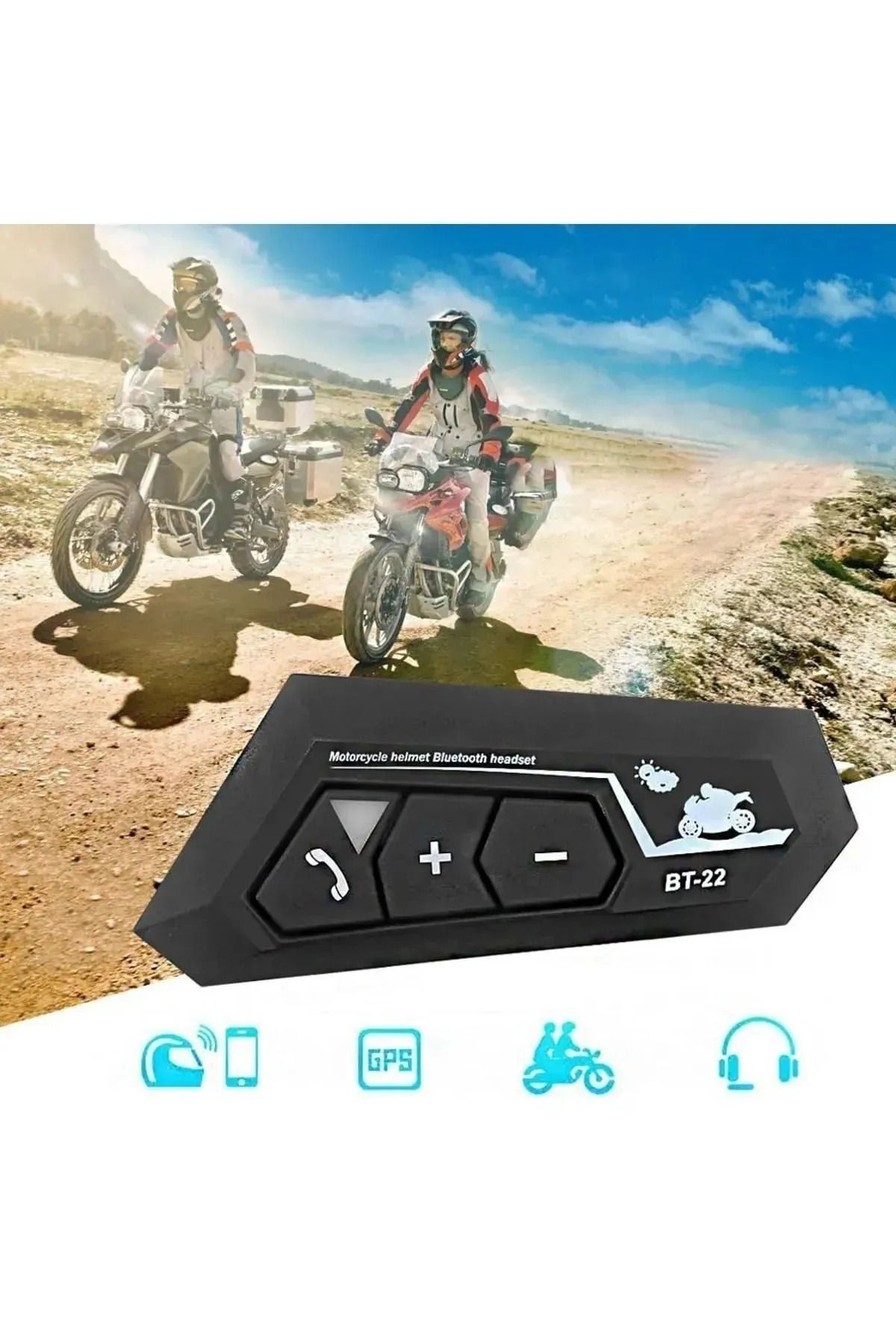 Teknowork Motosiklet Kask Kulaklık Kablosuz Intercom Su Geçirmez 5.0 Bluetooth