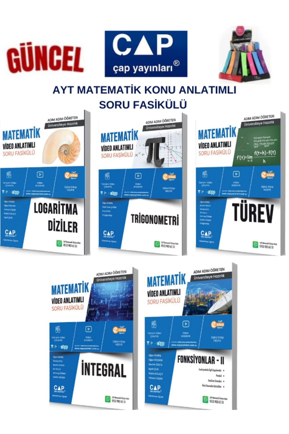 Ens Yayıncılık Çap Ayt Matematik Log.-Trigo-Türev-İntegral-Fonk2 Konu Anlatımlı Soru Fasikül+Kalemlik
