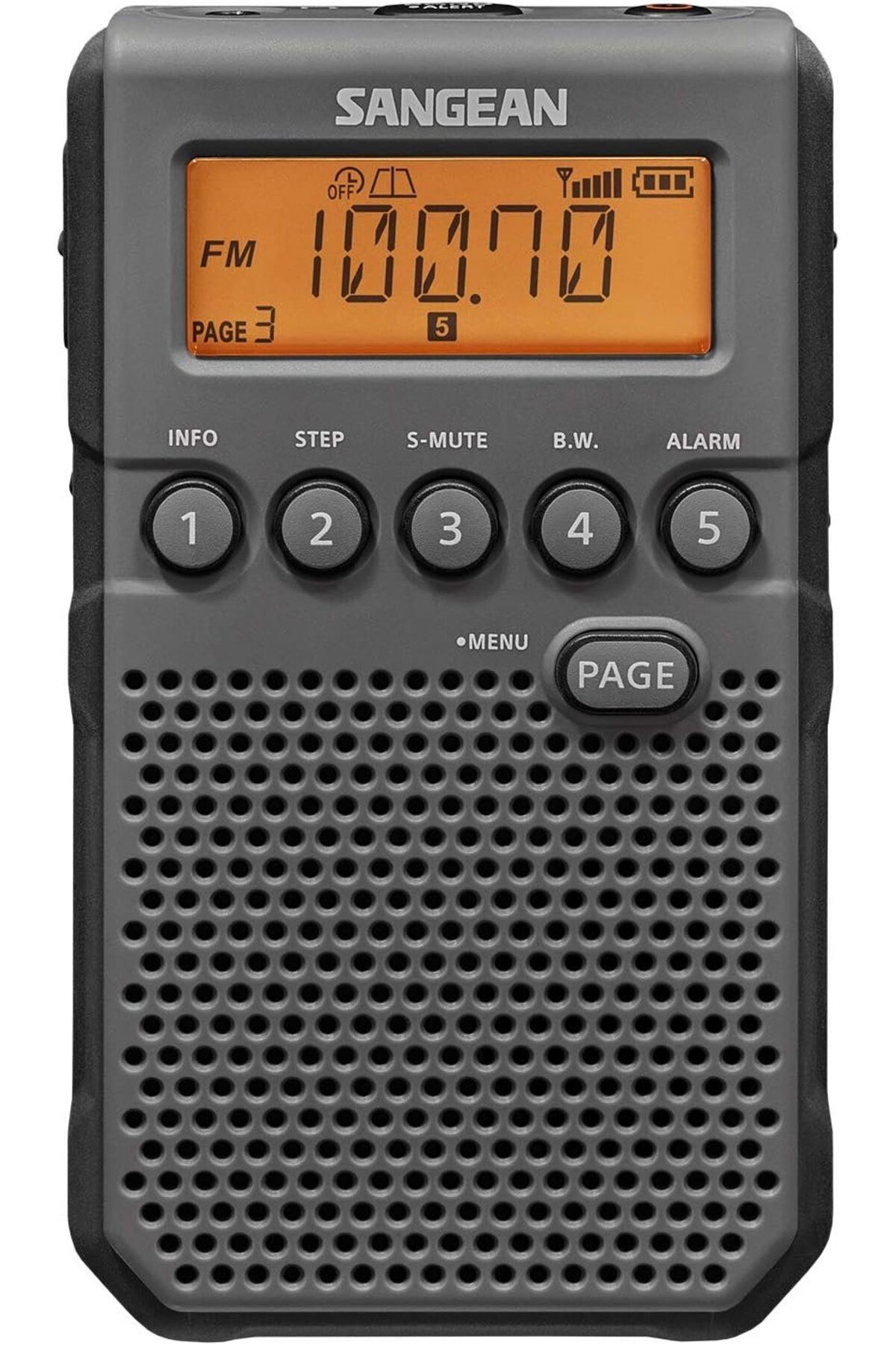 Sangean Dt-800bk Am/fm/noaa Weather Alert Rechargeable Pocket Radio (black/gray)