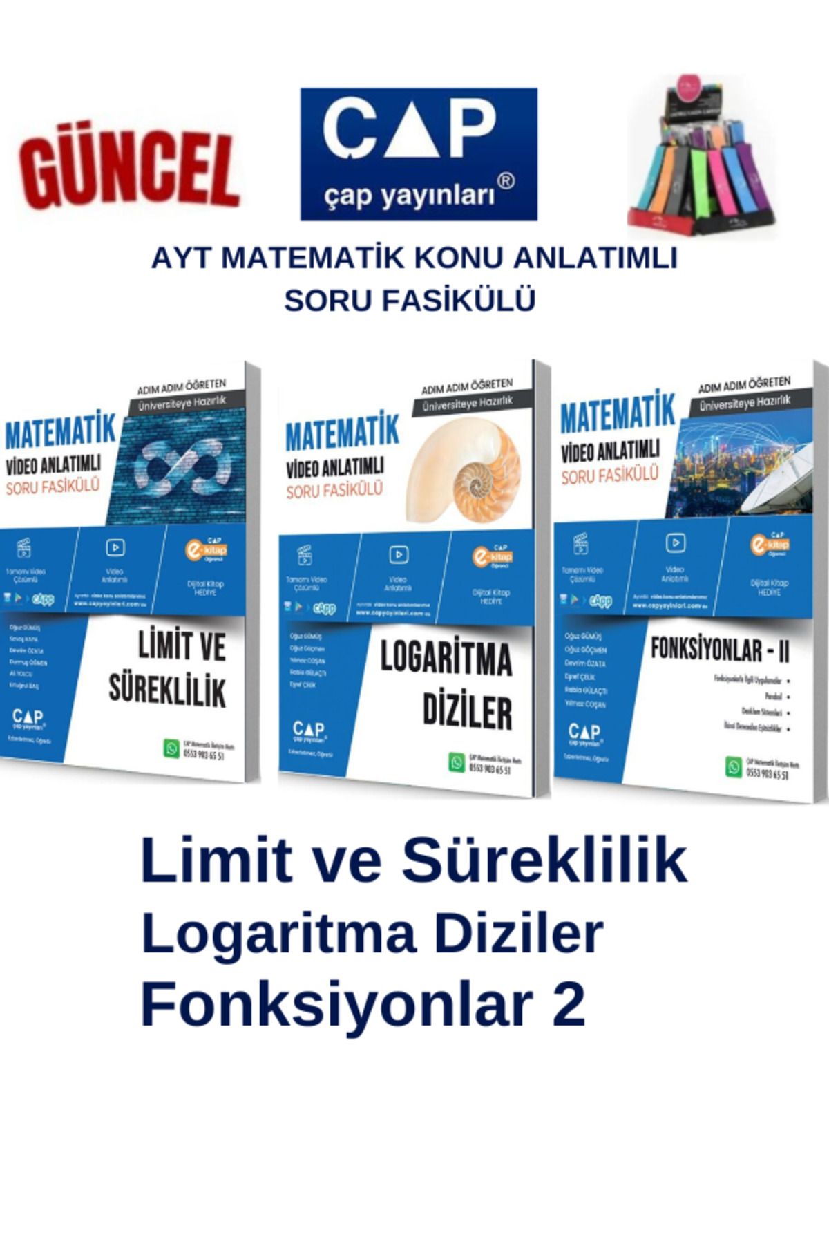 Ens Yayıncılık Çap Ayt Matematik Limit-Logartiima-Fonksiyon2 Konu Anlatımlı Soru Fasikül+Kalemlik