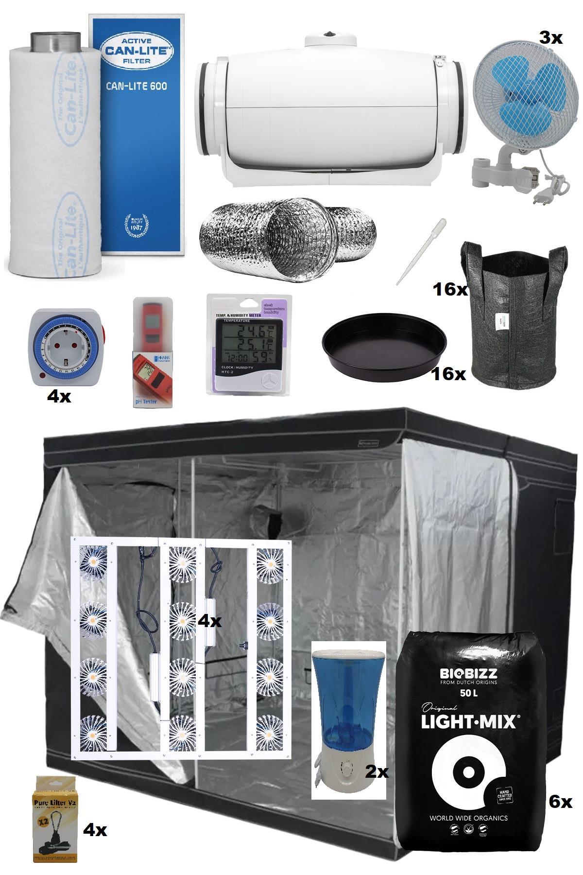 Grow Wizard 200x200x200 Bitki Yetiştirme Kabin Seti Pro - Fiyatı