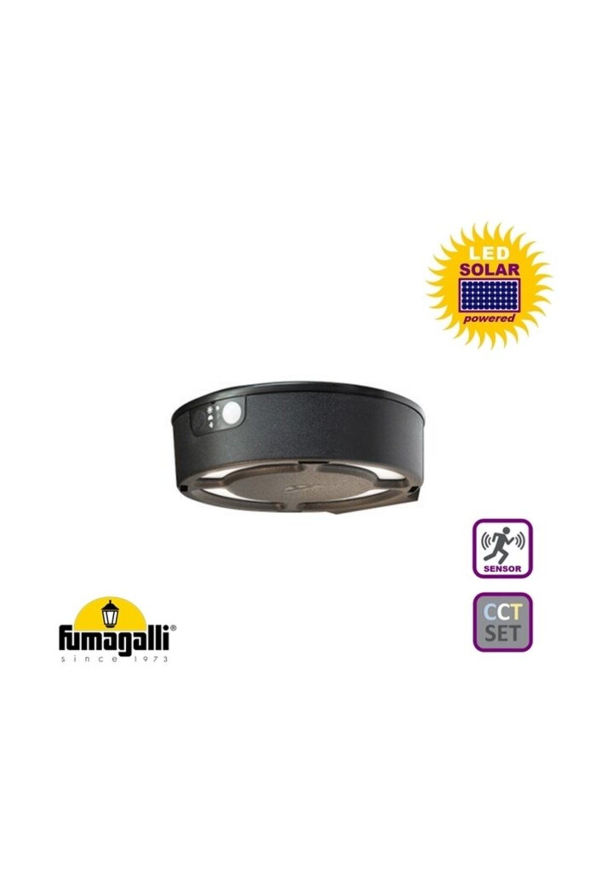 ACK FUMAGALLI FORTUNATO BLACK SOLAR LED Q150 PIR 4000K