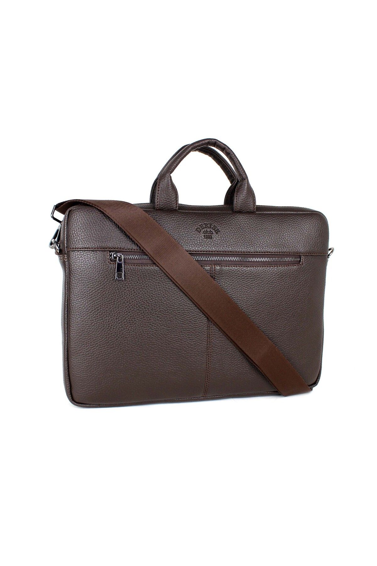 deri,se club-Brown Unisex File Tablet Computer Bag 15.6 Inch Laptop And Briefcase With Shoulder Strap 1