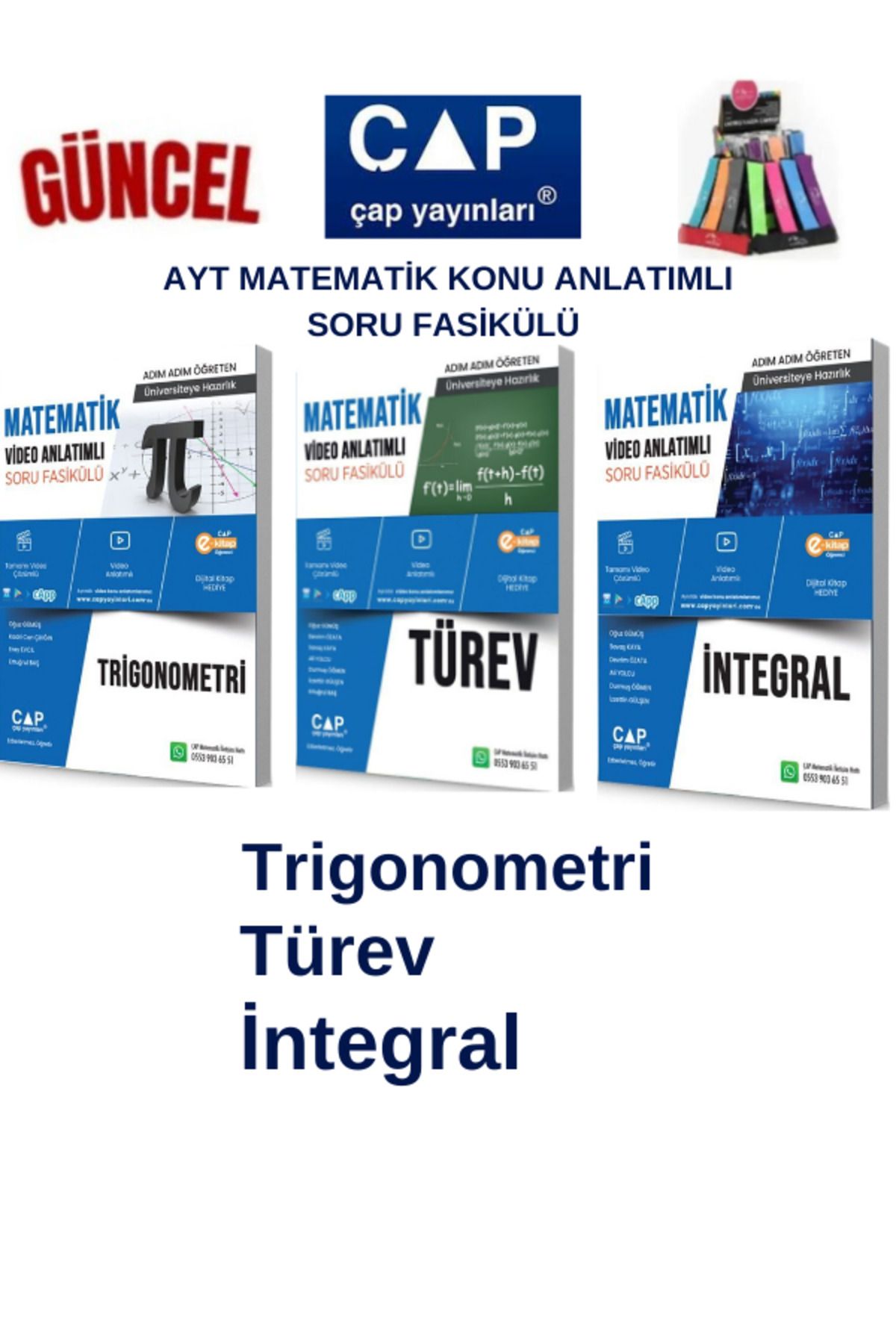 Ens Yayıncılık Çap Ayt Matematik Trigonometri-Türev-İntegral Konu Anlatımlı Soru Fasikül+Kalemlik